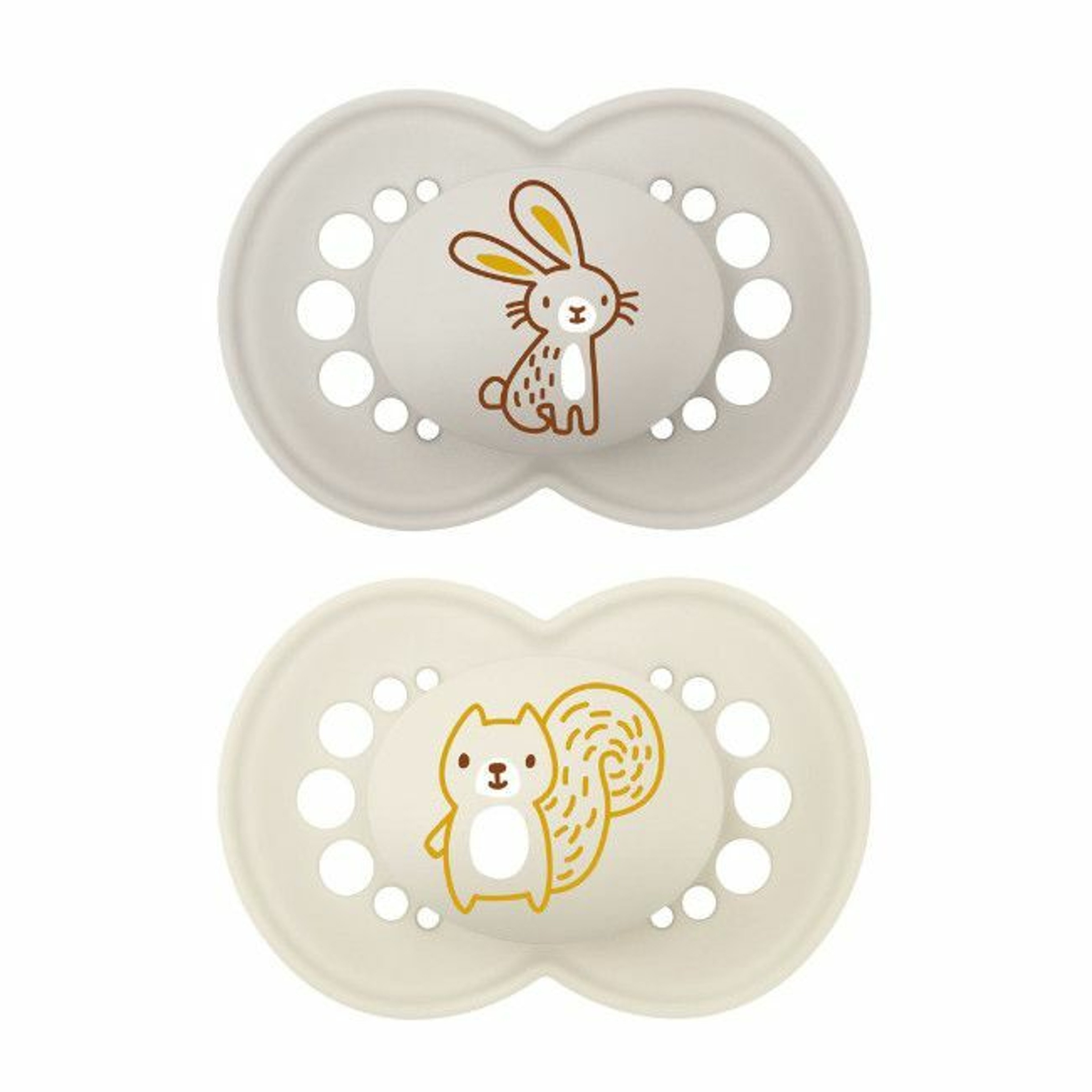 MAM 2 Original Silicone Soothers Colours of Nature Grey +6M S270