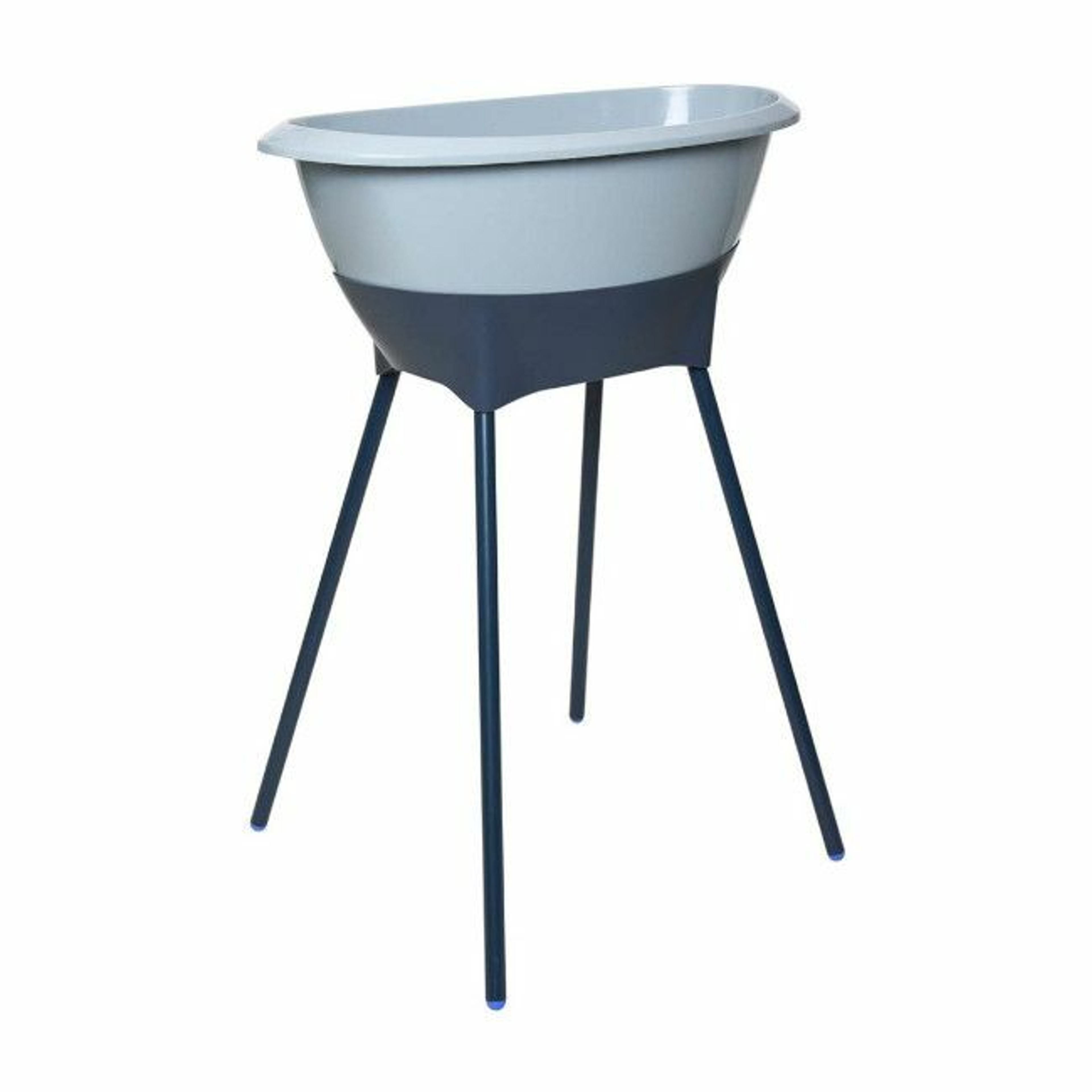 Luma Baby Bath + Stand + Recliner + Bath Accessories Iron Blue LU10341