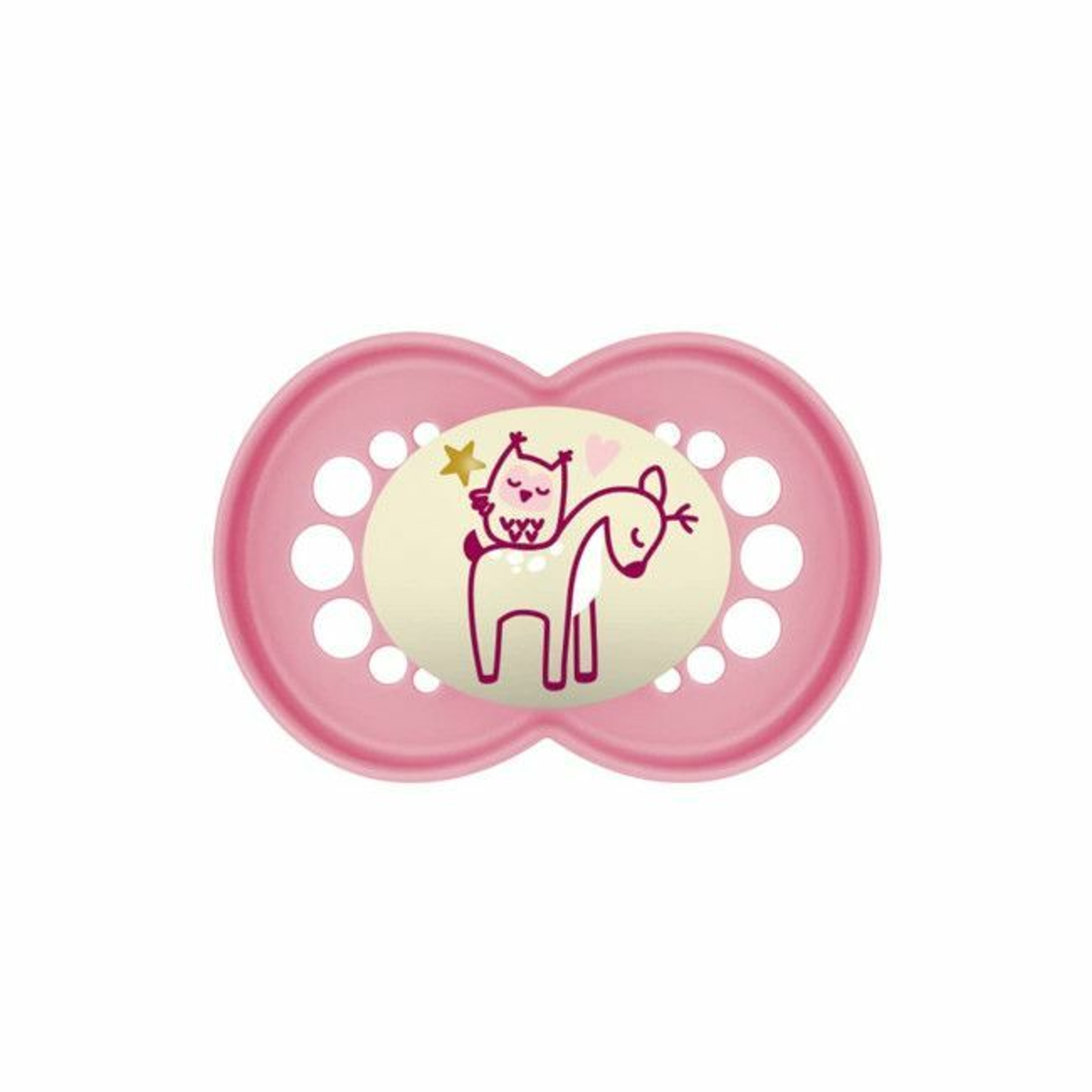 MAM 2 Chupetas Original Pure Night Silicone Rosa +16M S326