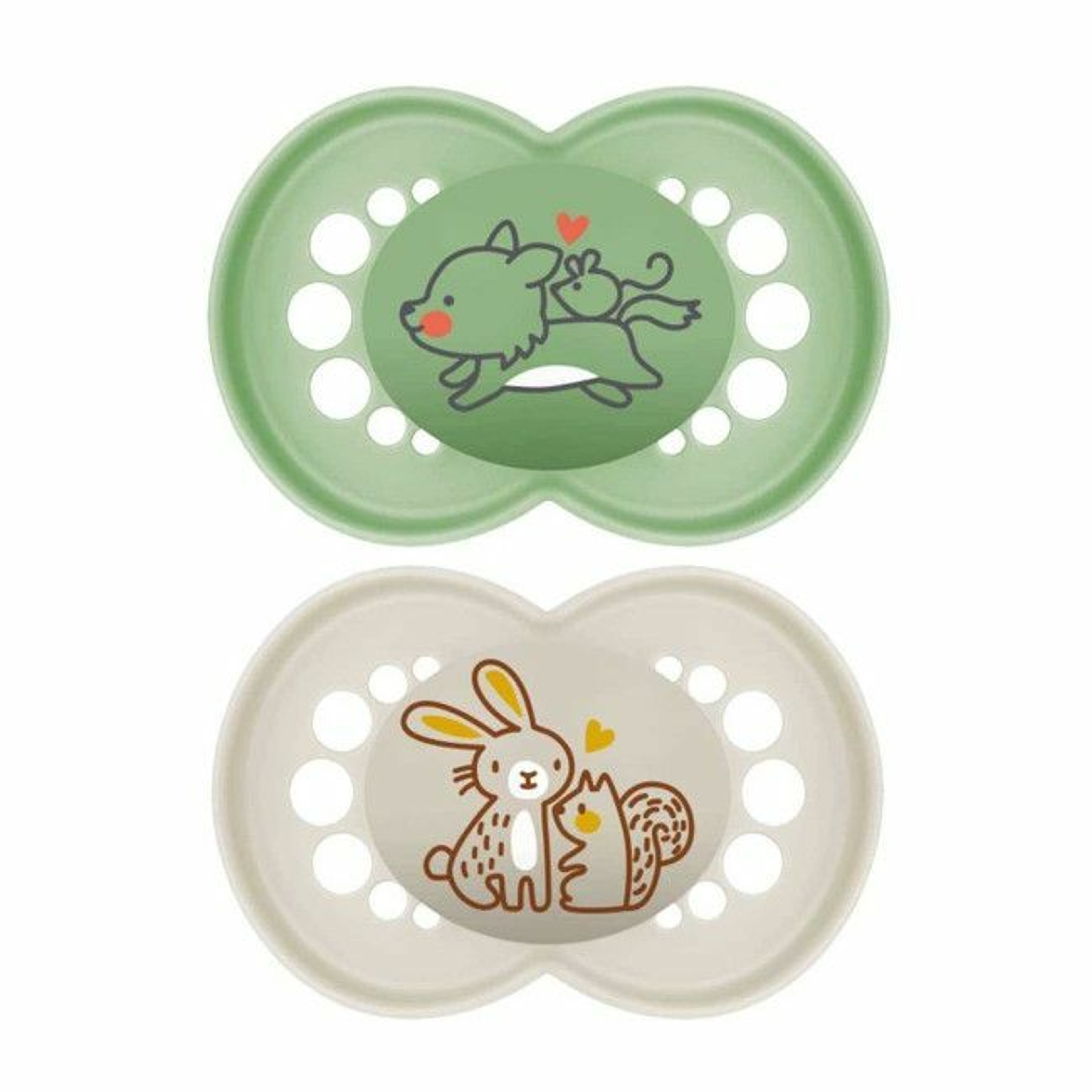 MAM 2 Original Pure Silicone Soothers Green +6M S318