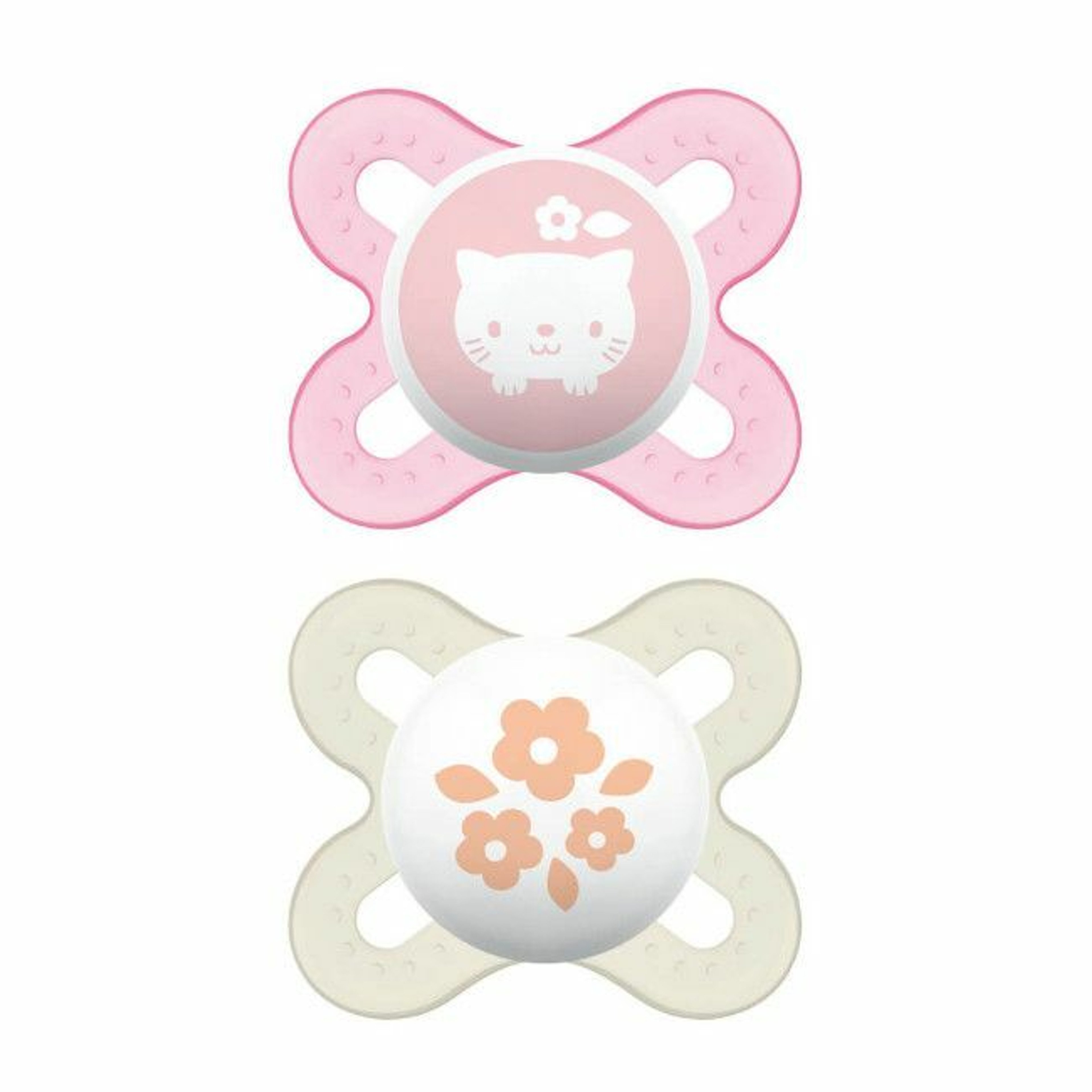 MAM 2 Start Latex Soothers Organic Garden Pink 0-2M S149