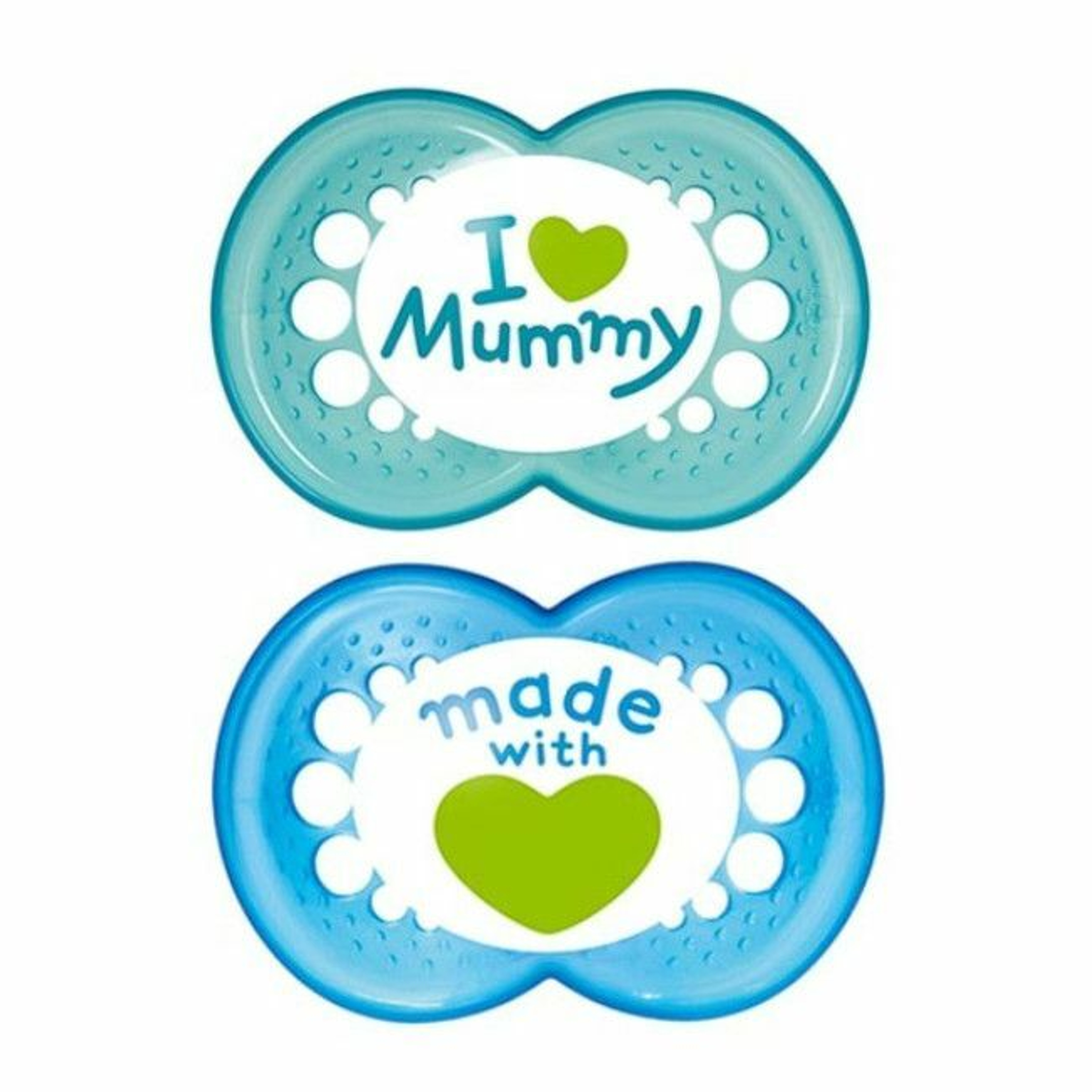 MAM 2 Style Silicone Soothers Mum Blue +6M