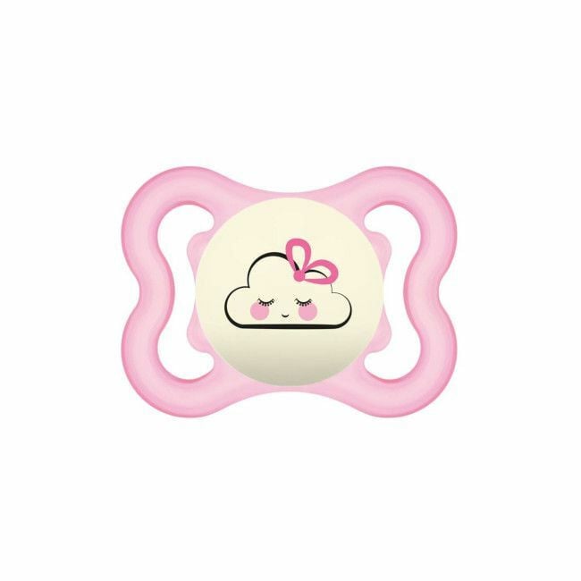 MAM Supreme Night Silicone Soother Cloud Pink +2M S251