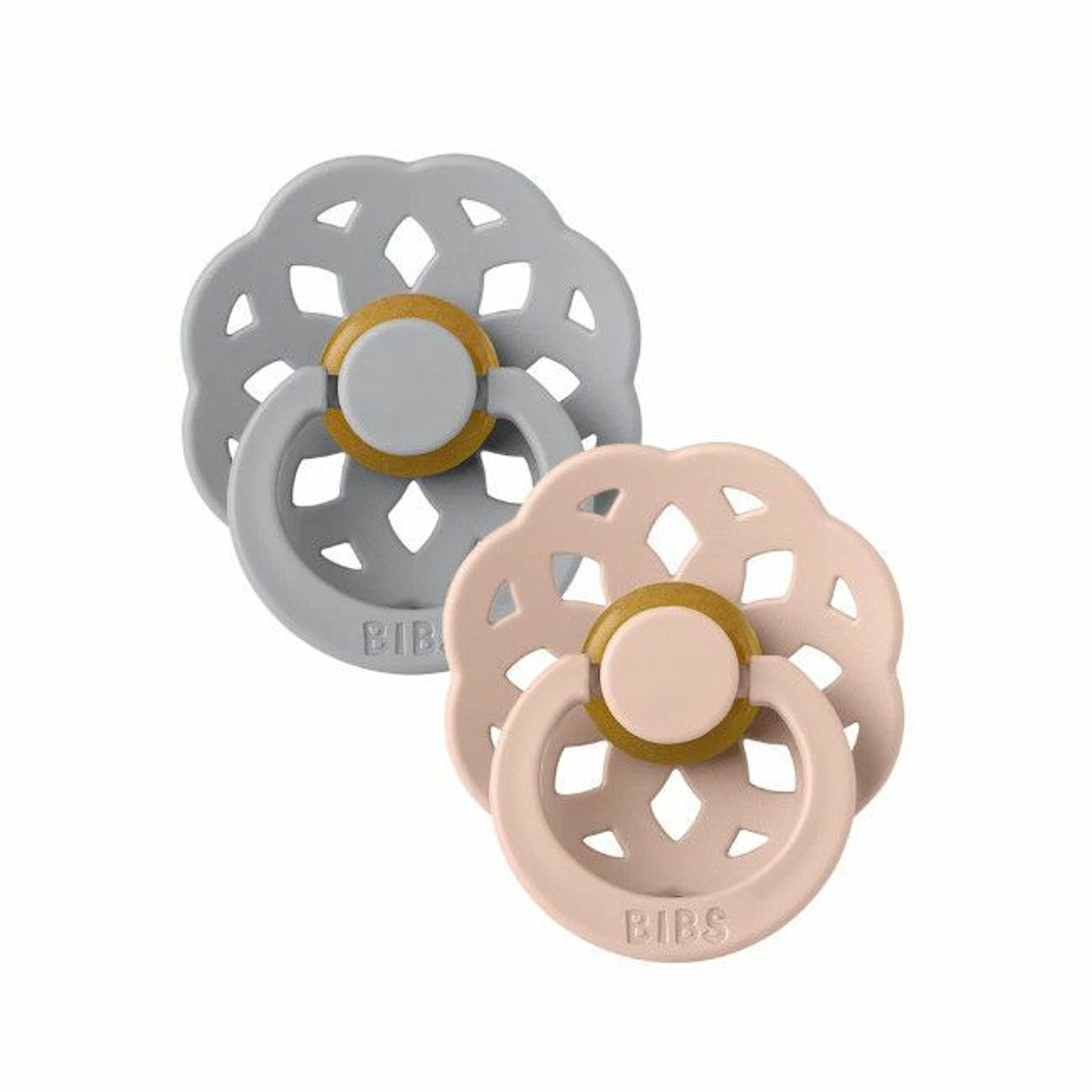 BIBS 2 Chupetas Boheme Látex Redonda Cloud/Blush 6-18M