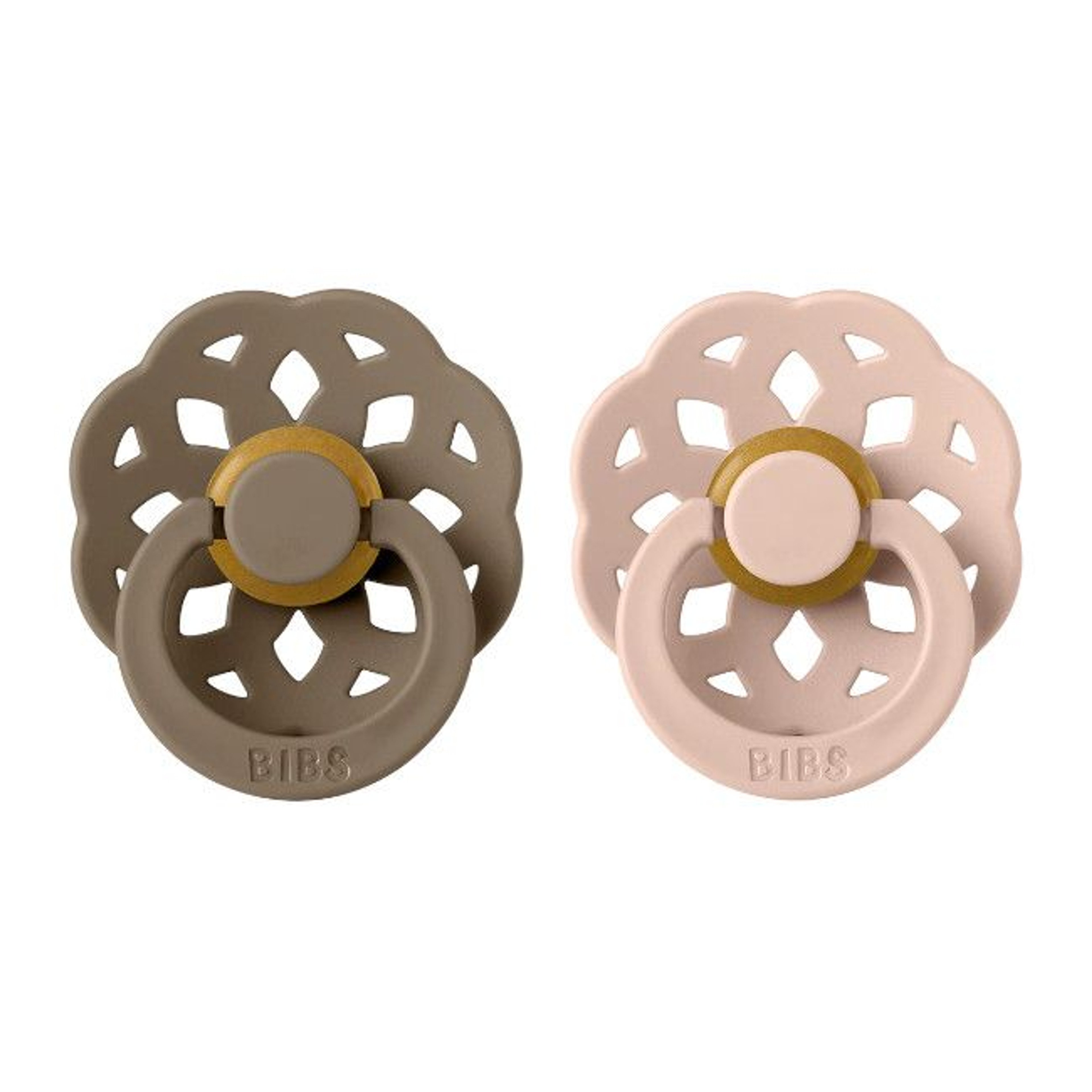 BIBS 2 Boheme Round Latex Dummies Dark Oak/Blush 6-18M