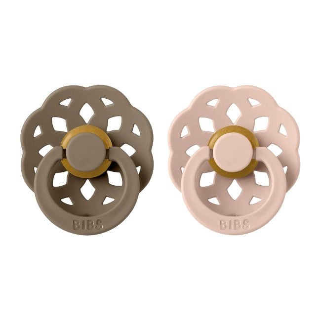 BIBS 2 Boheme Round Latex Dummies Dark Oak/Blush 6-18M