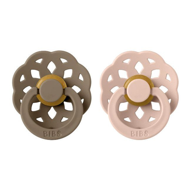 BIBS 2 Boheme Round Latex Dummies Dark Oak/Blush 6-18M