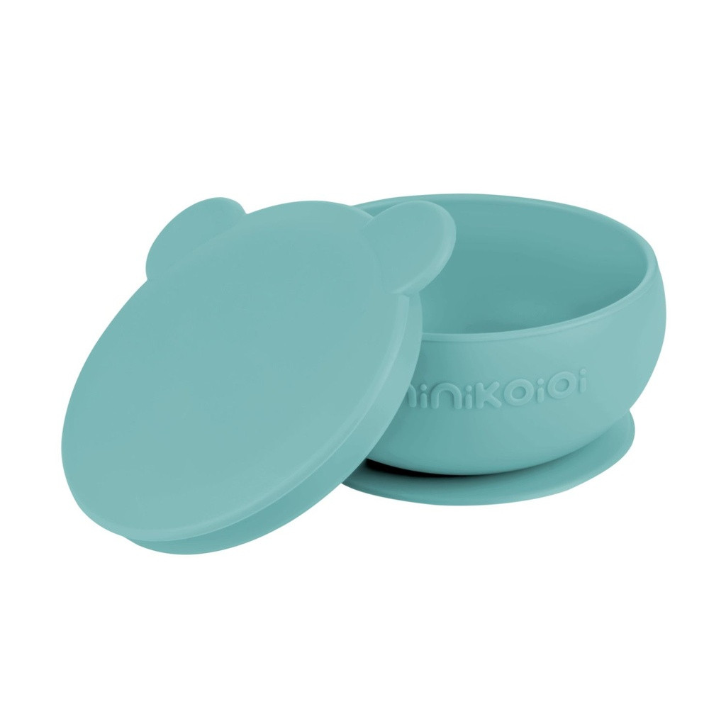 MinikOiOi Bowl with Lid Aqua Green 261101080001