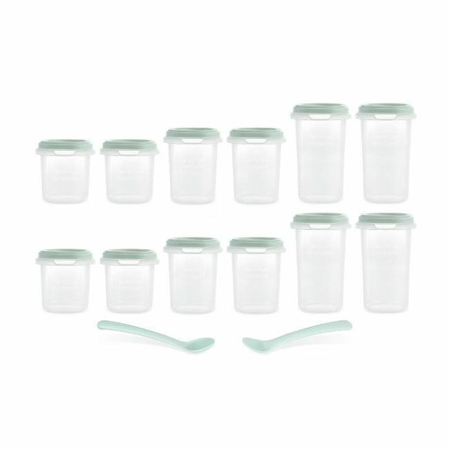 Miniland 12 Hermetic Containers + 2 Spoons Mint 89528