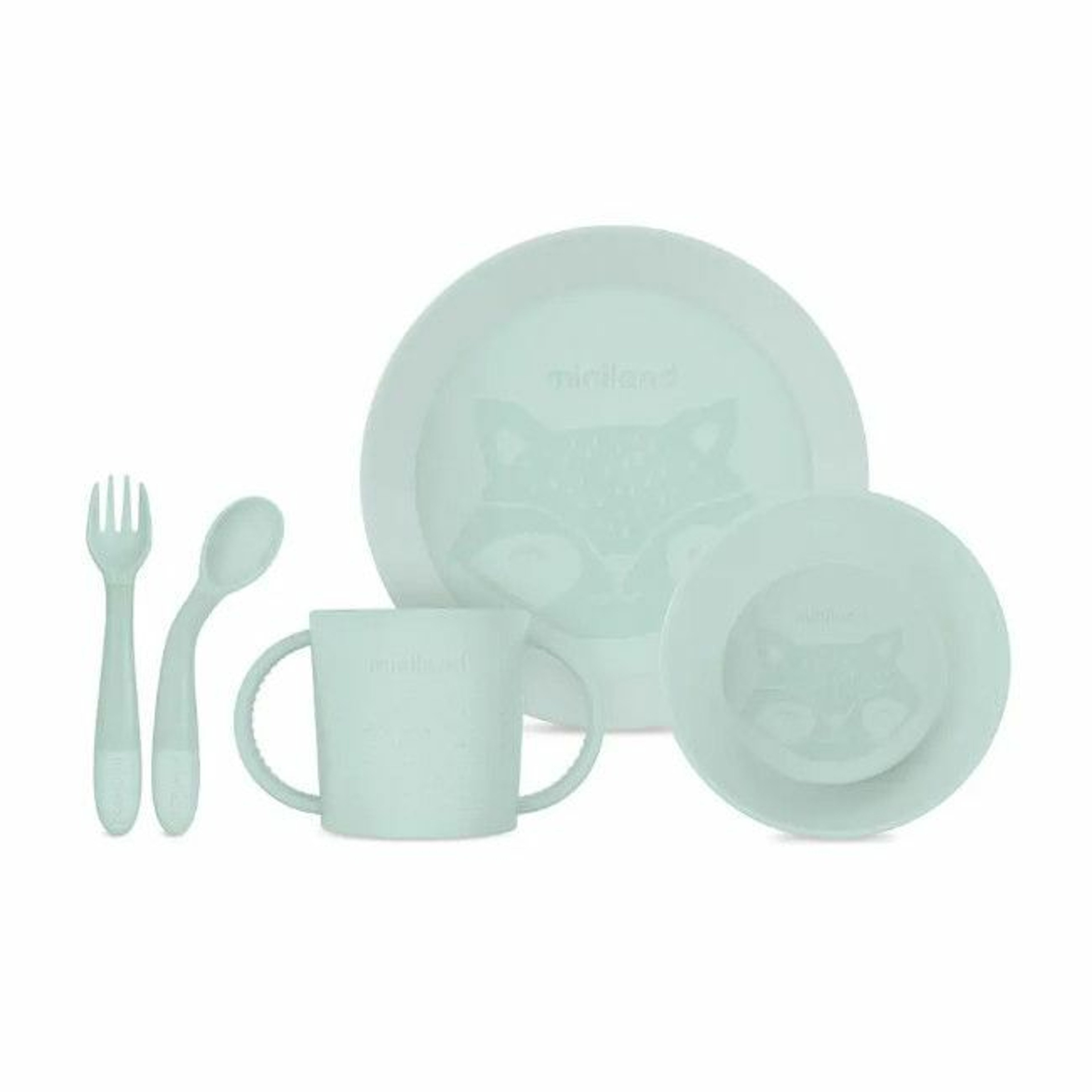 Miniland Round Feeding Set Mint 89535