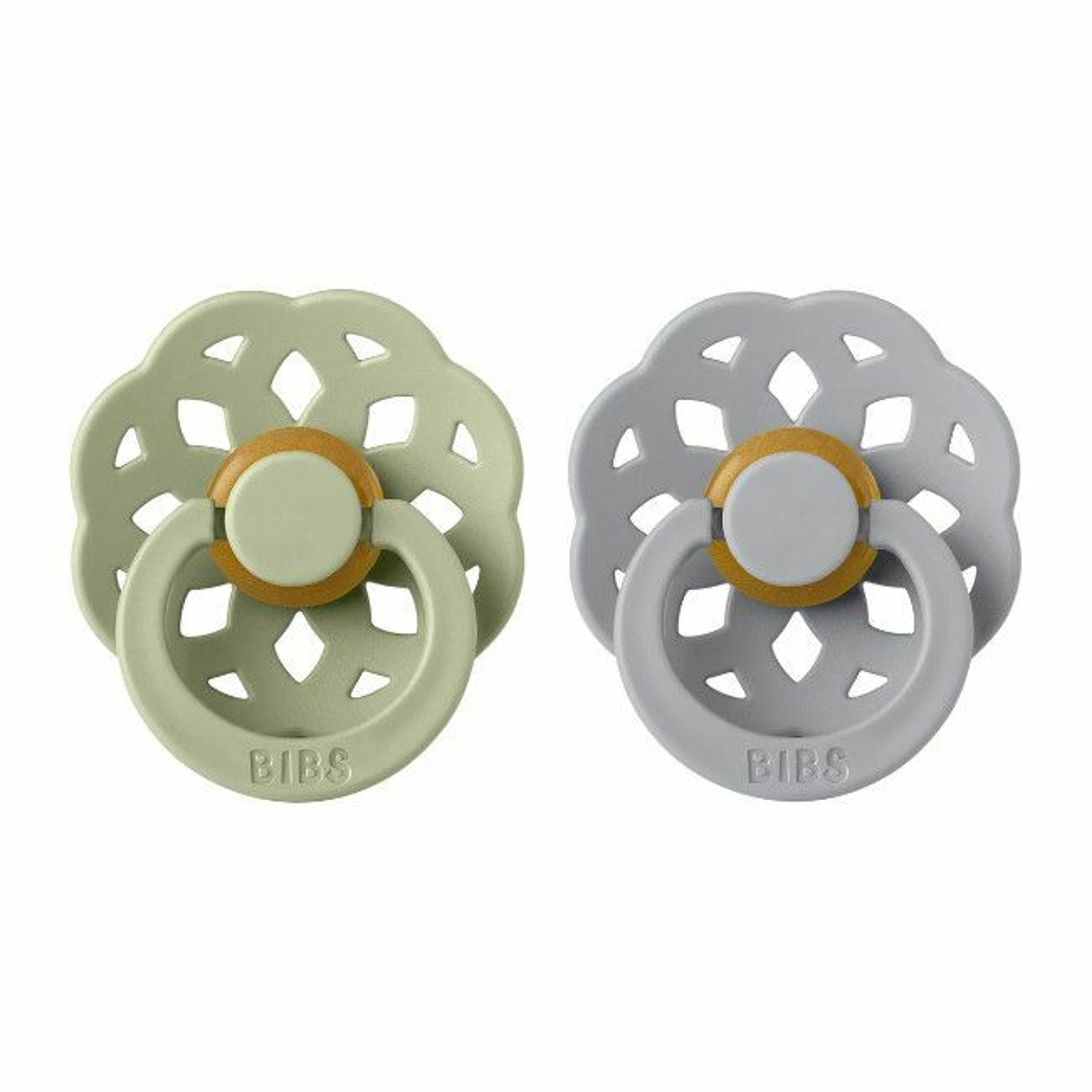 BIBS 2 Boheme Round Latex Dummies Sage/Cloud 6-18M
