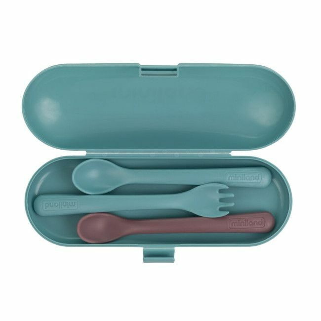 Miniland Talheres Evolutivos + Caixa de Transporte Picneat Ocean 89462