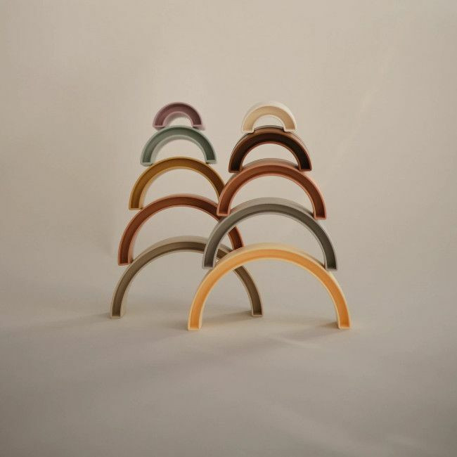 Mushie Arco-Íris de Empilhar Sol +12M