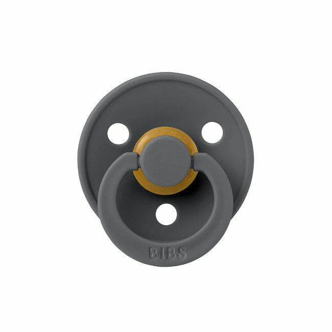 BIBS 2 Chupetas Colour Látex Anatómica Iron/Baby Blue 0-6M