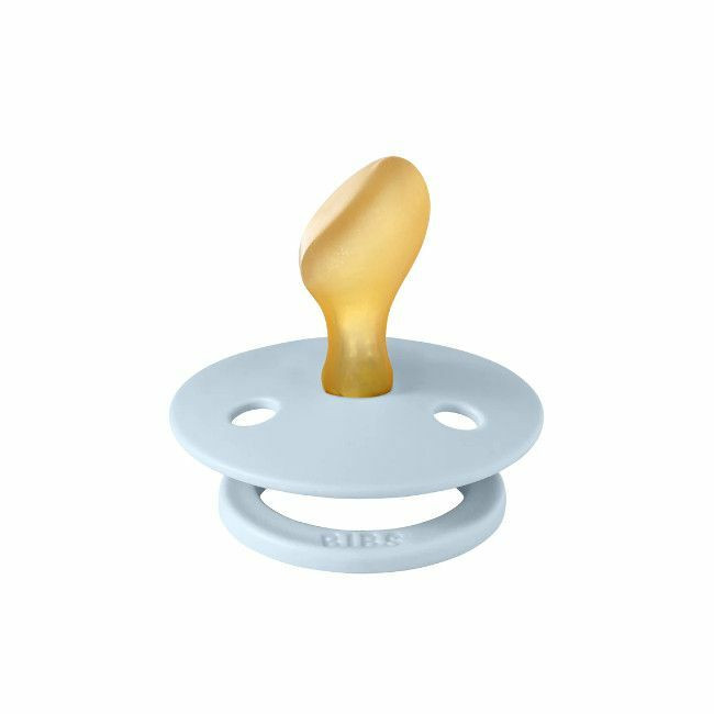 BIBS 2 Chupetas Colour Látex Anatómica Iron/Baby Blue 0-6M