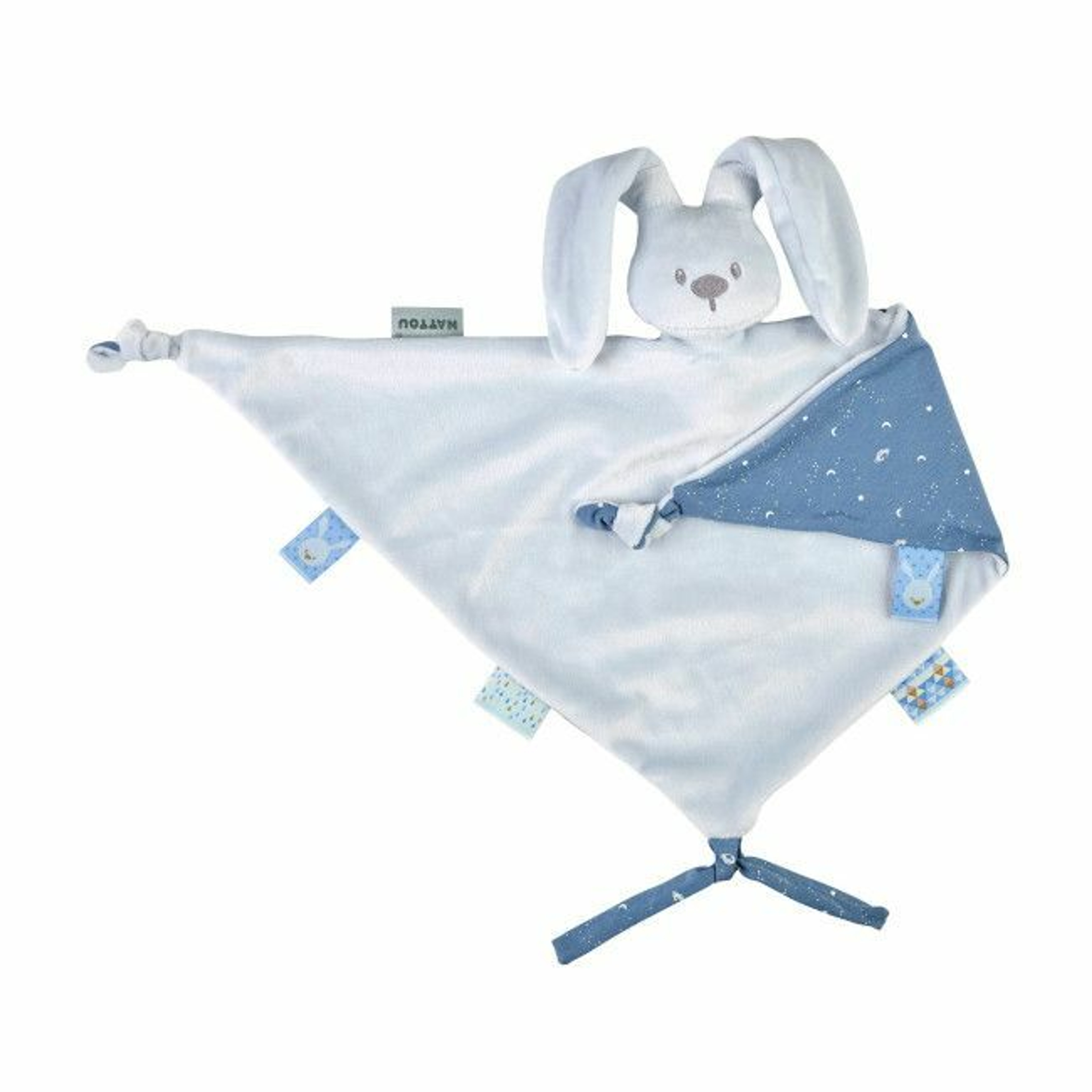 Nattou Lapidou Bunny Comforter 65cm Pastel Blue +0M 11875806