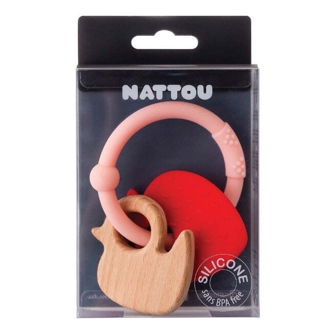 Nattou Mordedor Roca Silicone Morango 11879606