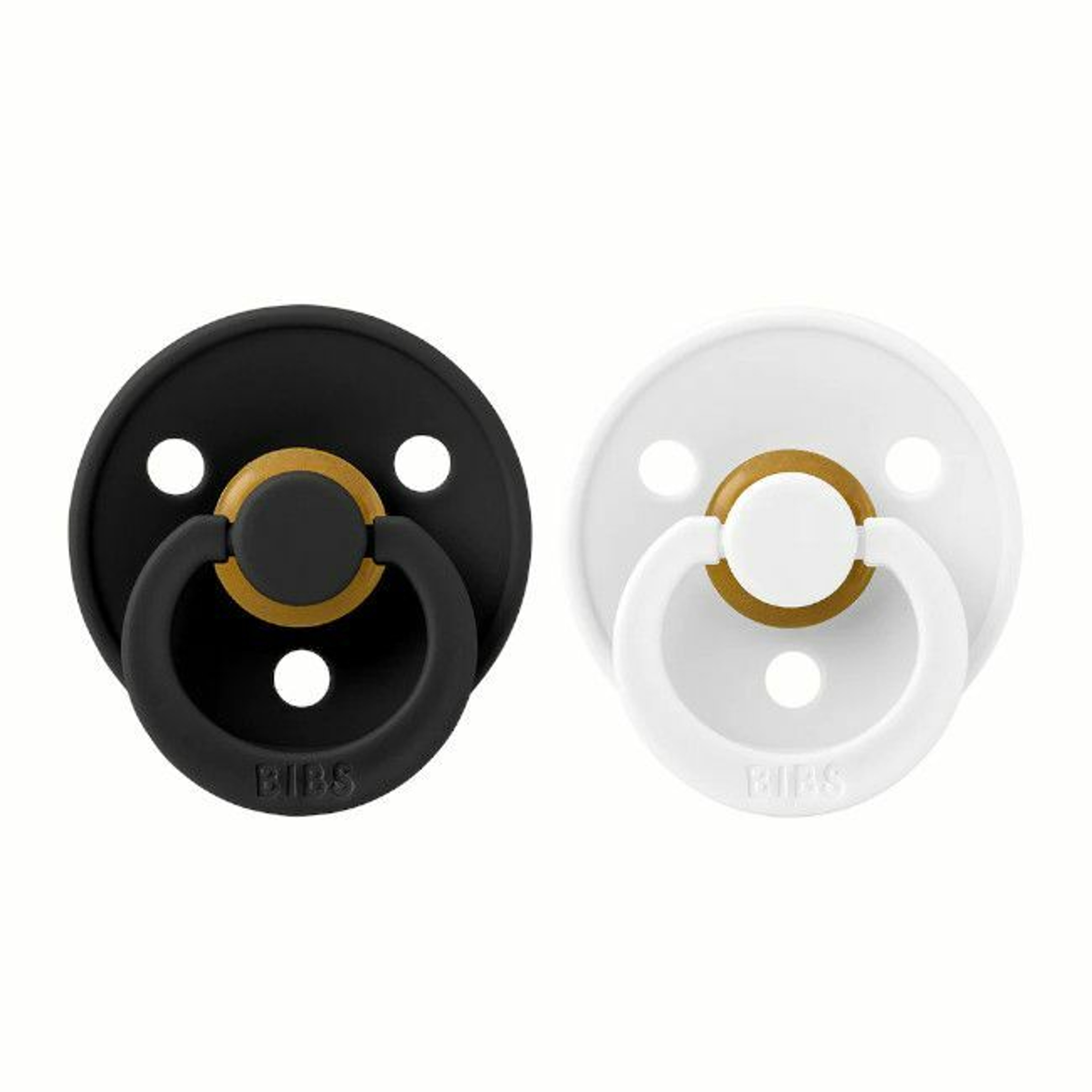 BIBS 2 Colour Round Latex Dummies Black/White 0-6M