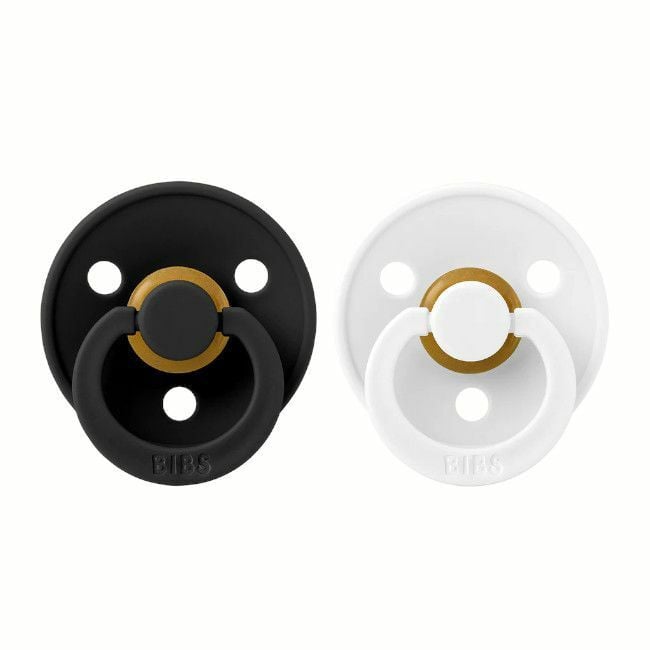 BIBS 2 Colour Round Latex Dummies Black/White 6-18M