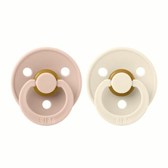 BIBS 2 Colour Round Latex Dummies Blush/Ivory 6-18M