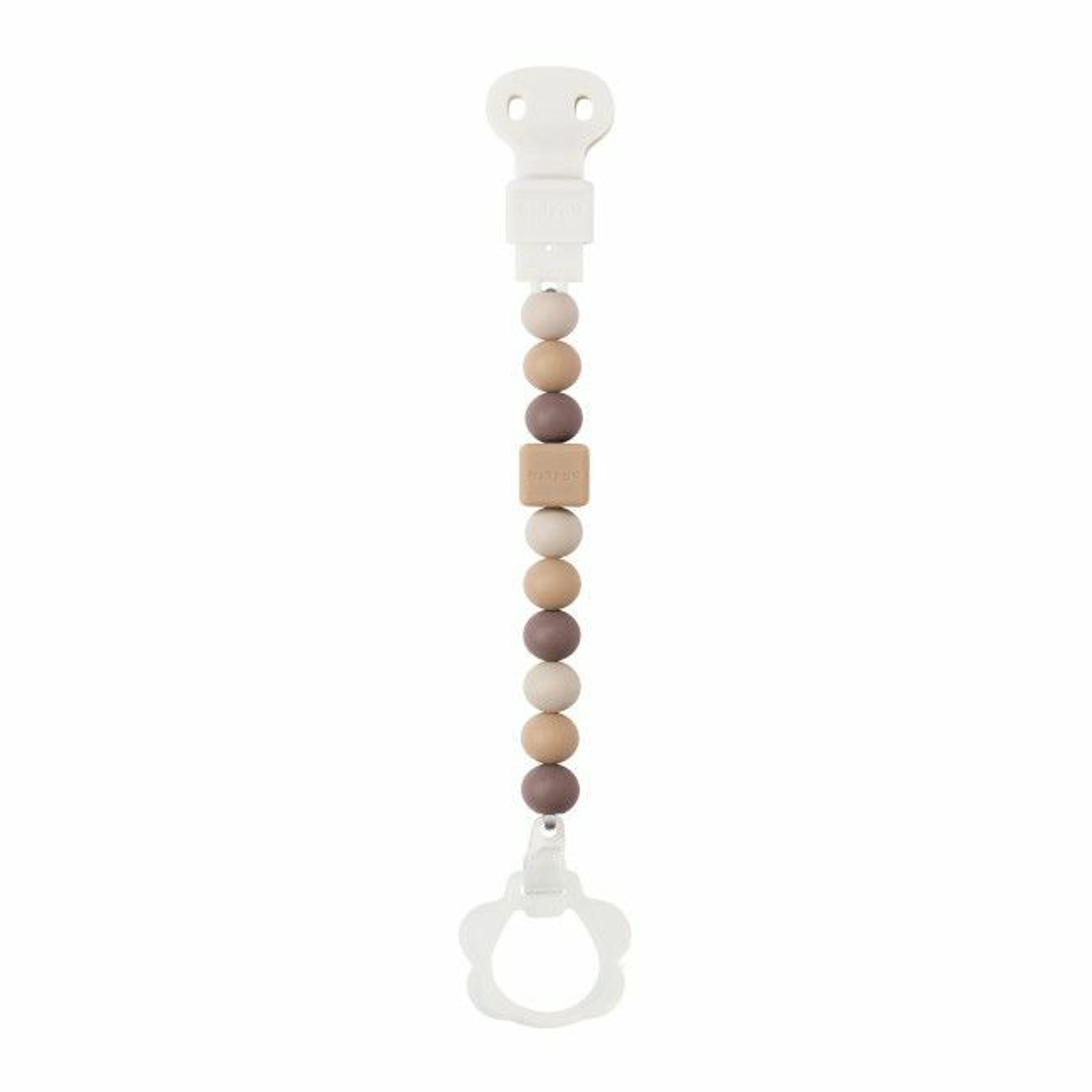 Nattou Silicone Pacifier Clip Taupe 11879361