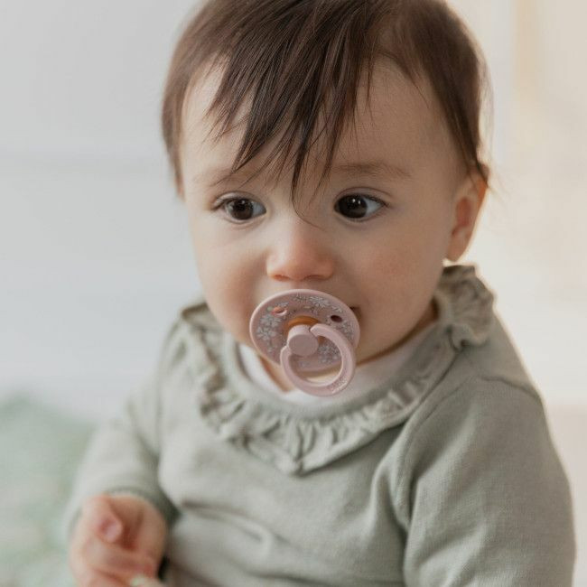 BIBS 2 Chupetas Colour Látex Redonda Capel Blush/Dark Oak 6-18M