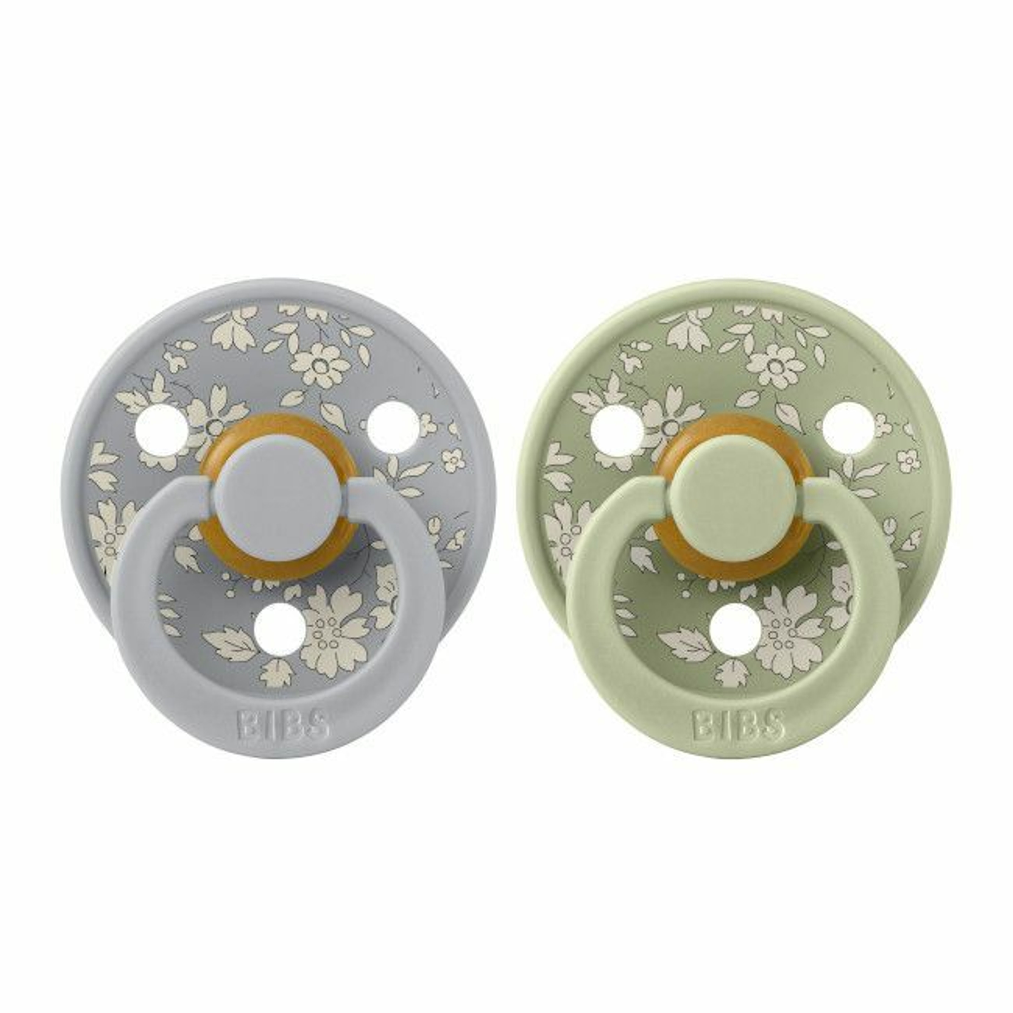 BIBS 2 Colour Round Latex Dummies Capel Cloud/Sage 6-18M