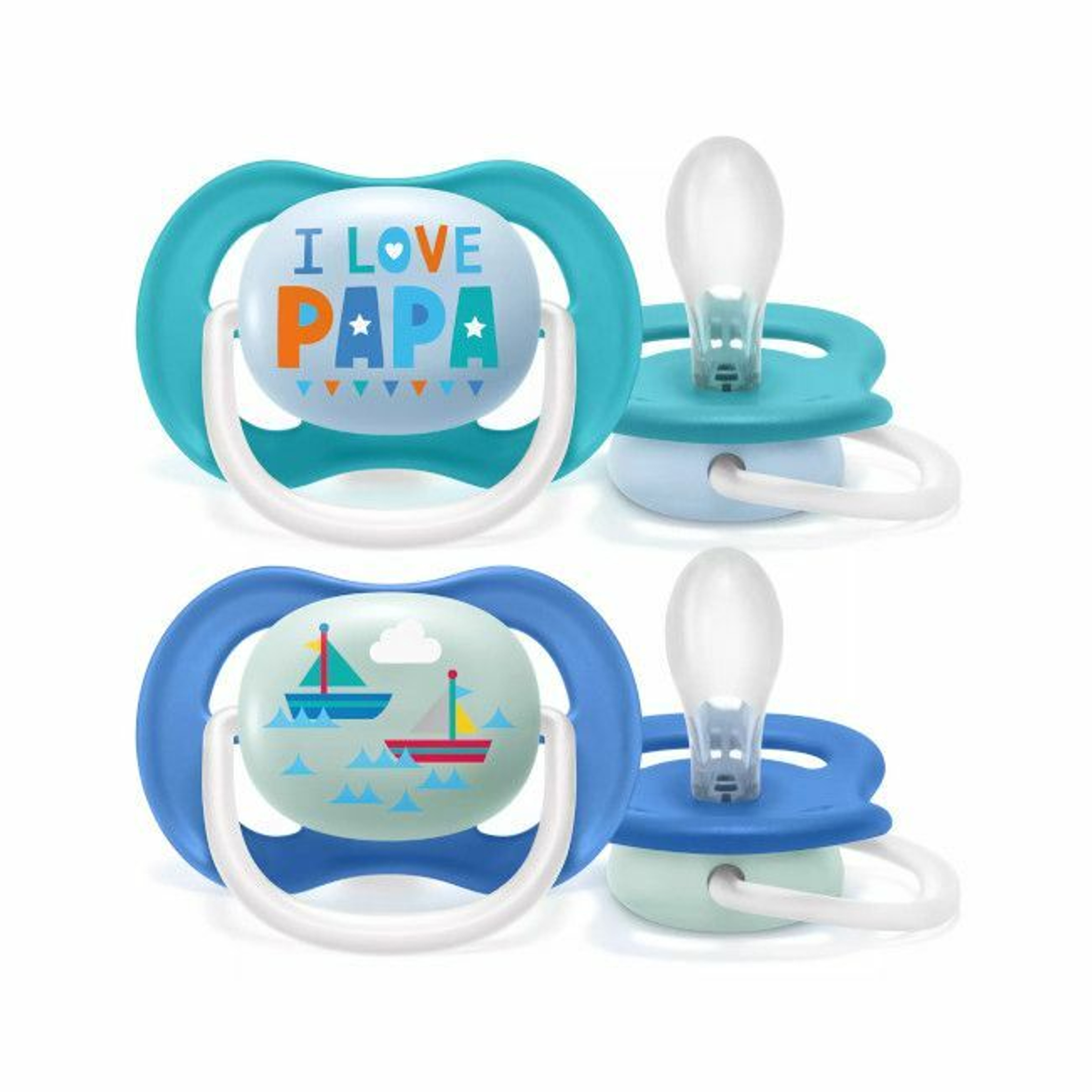 Philips AVENT 2 Chupetas Ultra Air Happy Azul Verde 6-18M SCF080/03