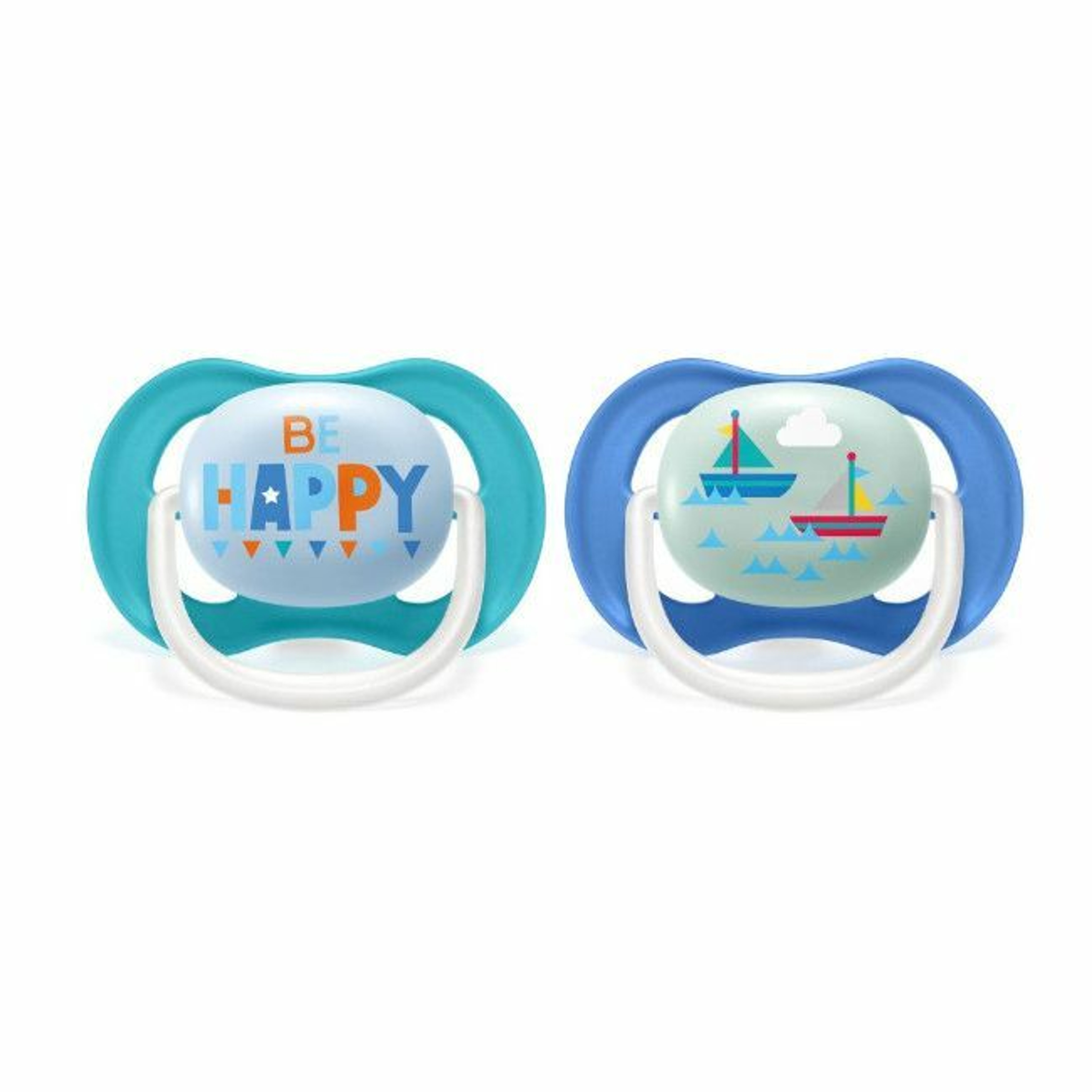 Philips AVENT 2 Ultra Air Happy Soothers Blue/Green 6-18M SCF080/03