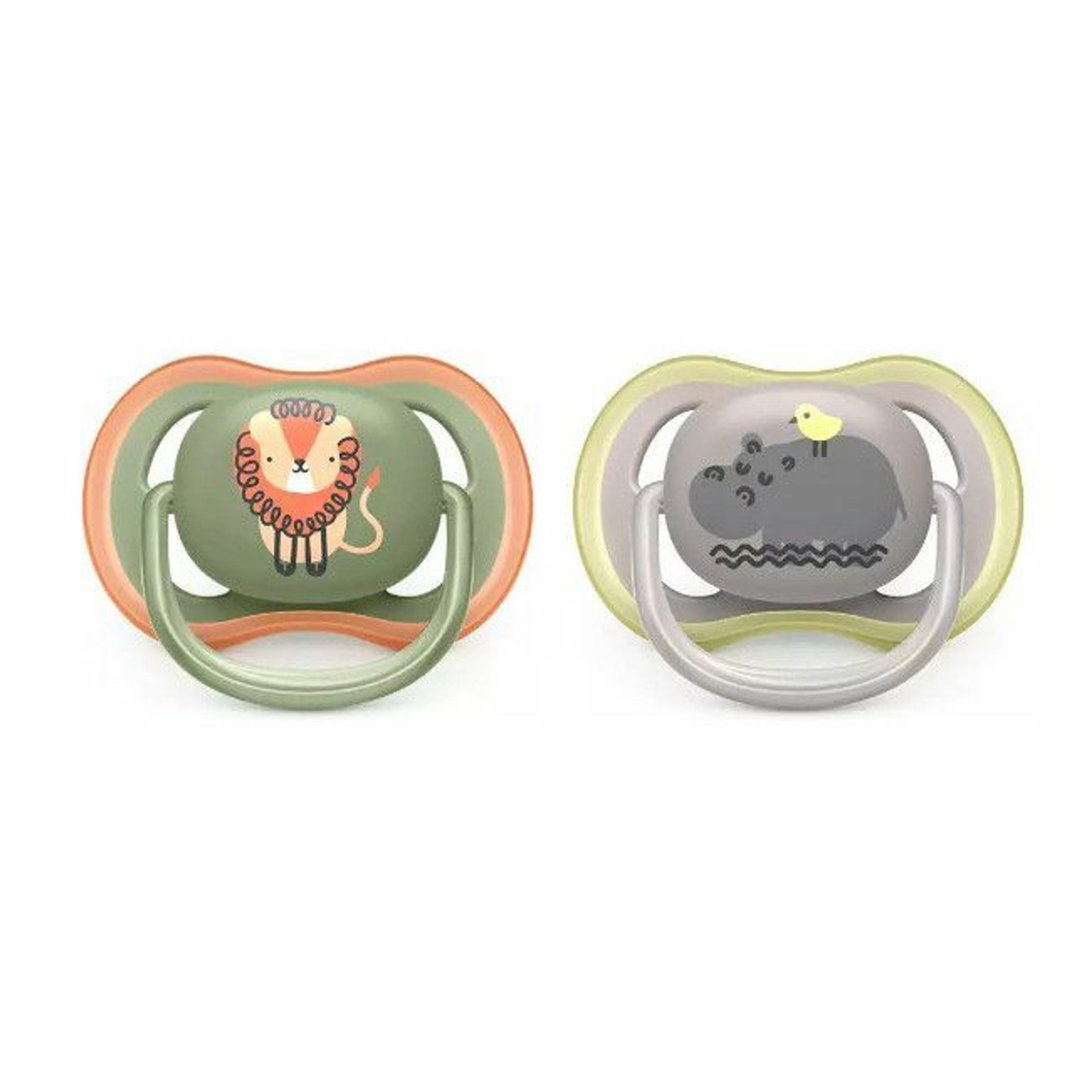 Philips AVENT 2 Ultra Air Trendy Soothers Green/Grey 6-18M SCF085/17