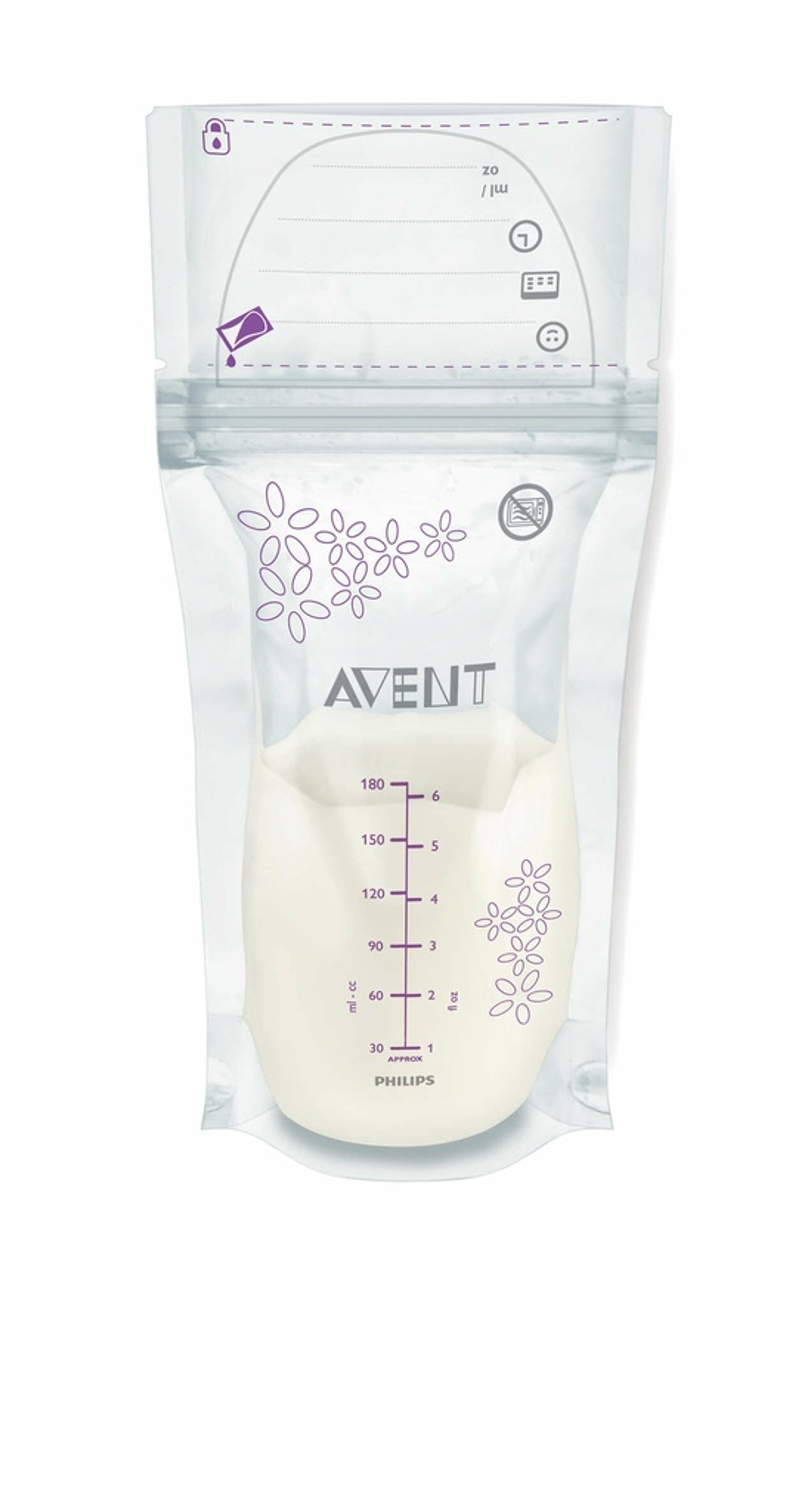 Philips AVENT Breast Milk Storage Bags 180ml SCF603/25