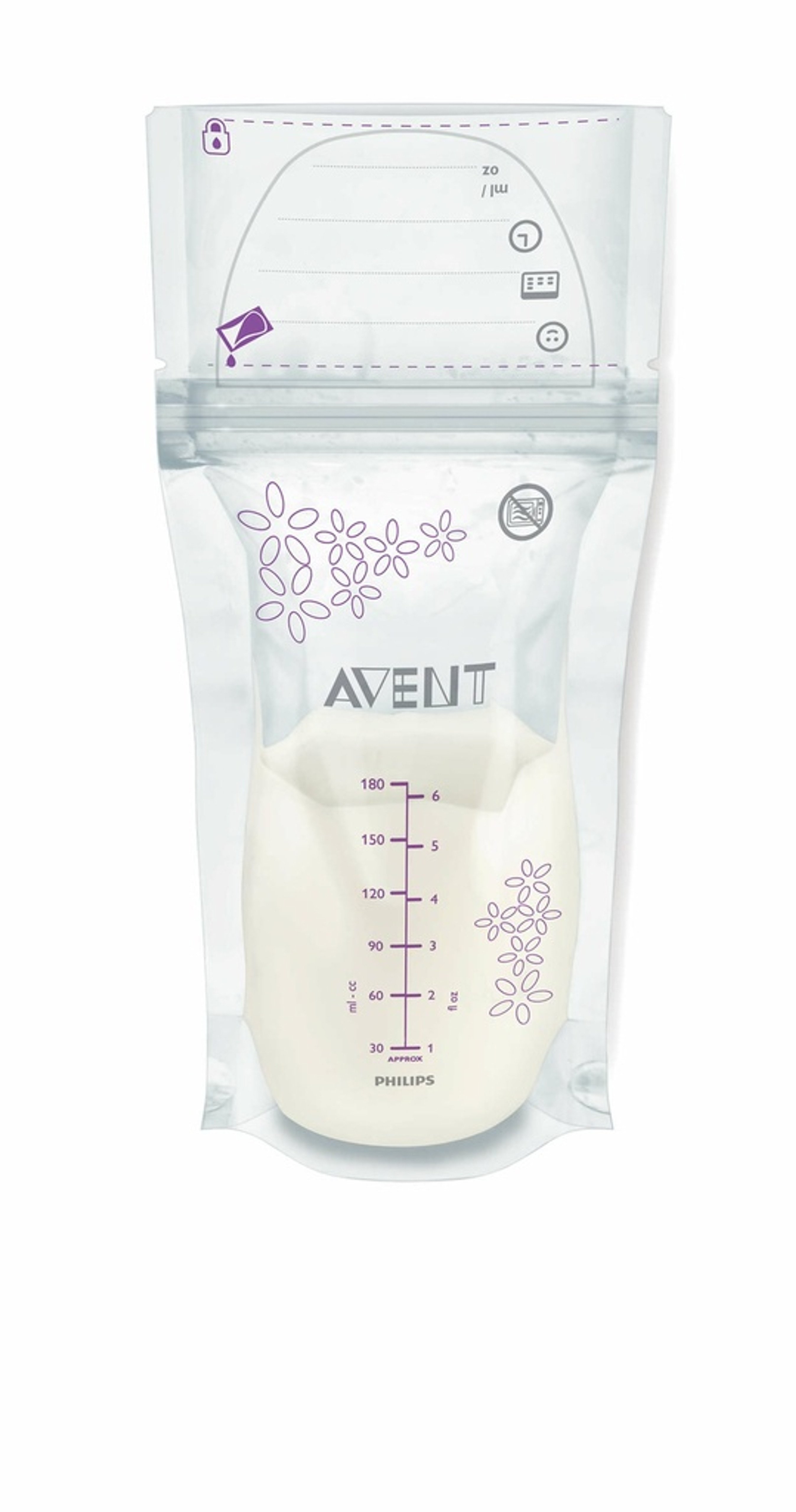 Philips AVENT Breast Milk Storage Bags 180ml SCF603/25