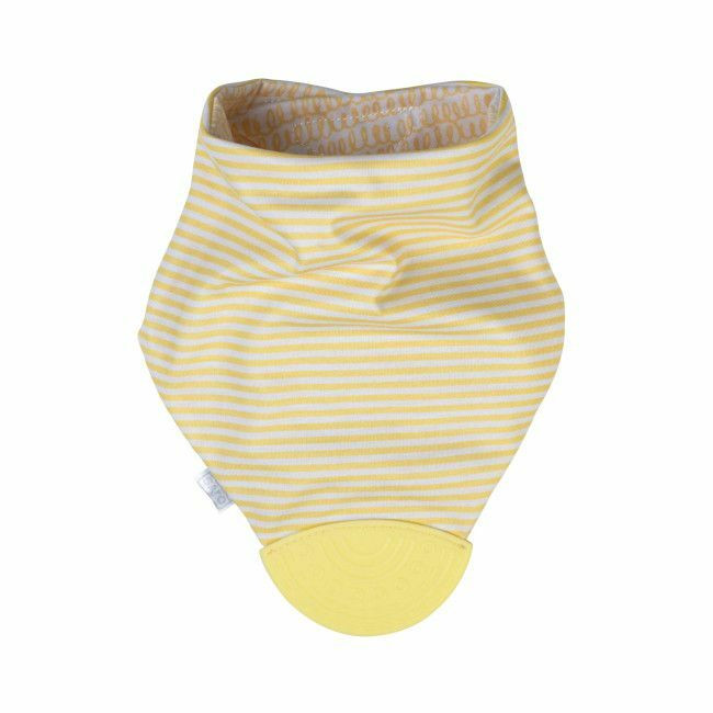 Saro Babete Bandana Reversível com Mordedor Amarelo 16545