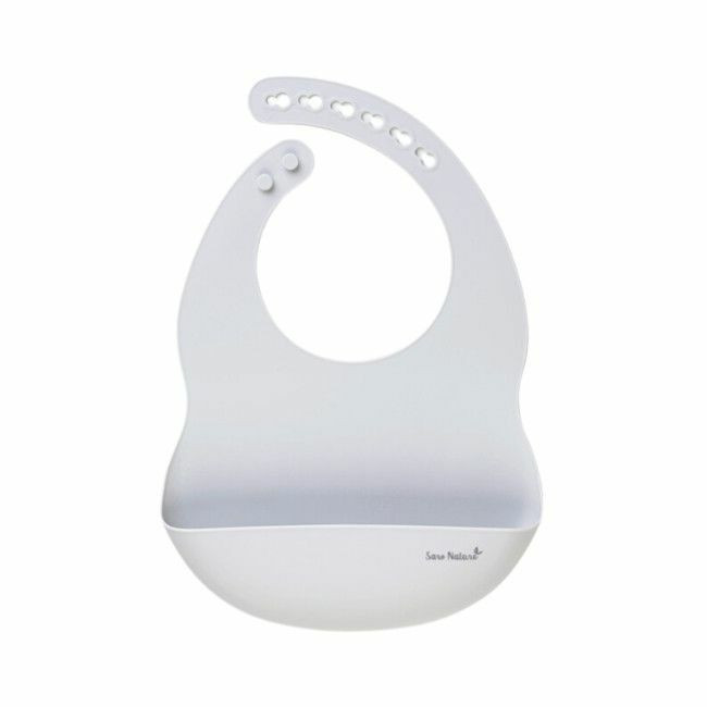 Saro Grey Silicone Pocket Bib 17484