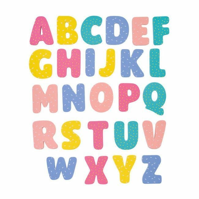Saro Colourful Letters & Numbers for Bath +3Y 8055