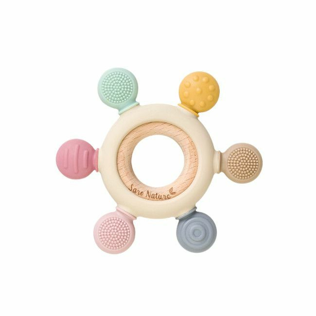 Saro Sensory Teether in Silicone and Wood 1720