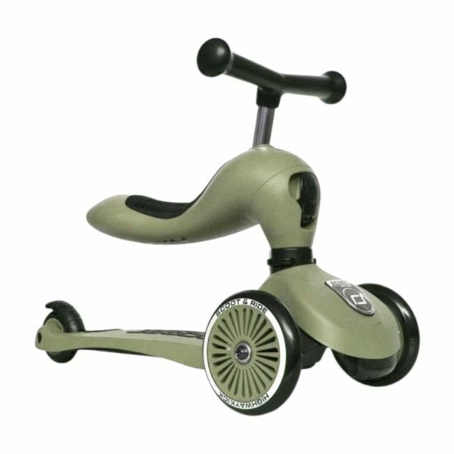 Scoot and Ride Highwaykick One Scooter Olive +12M 3808