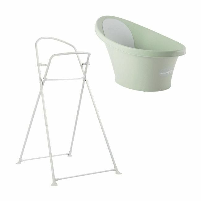 Shnuggle Ergonomic Baby Bath Mint + Foldable Stand