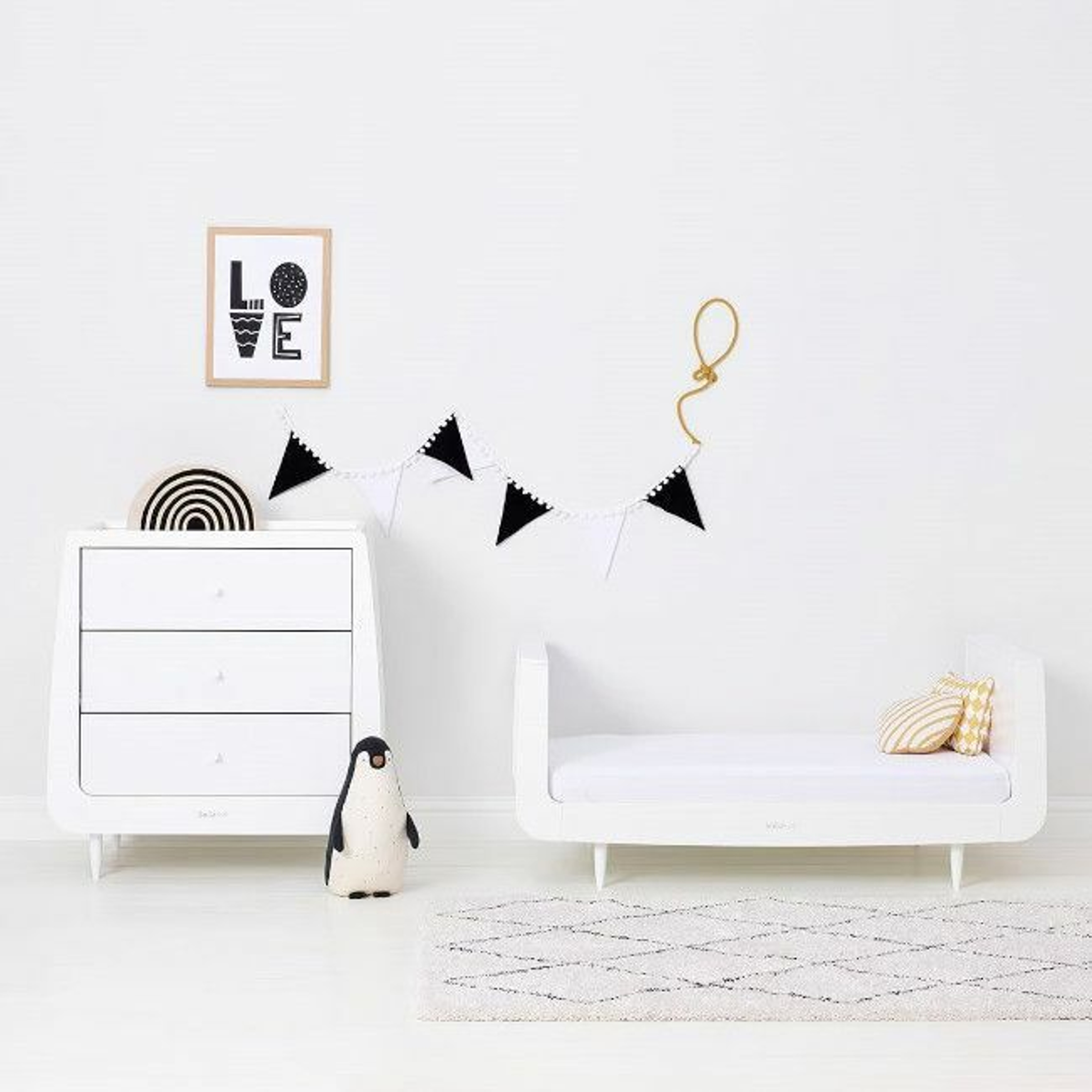 Snuz 2 Lençóis Ajustáveis Cama de Grades White BD028CL