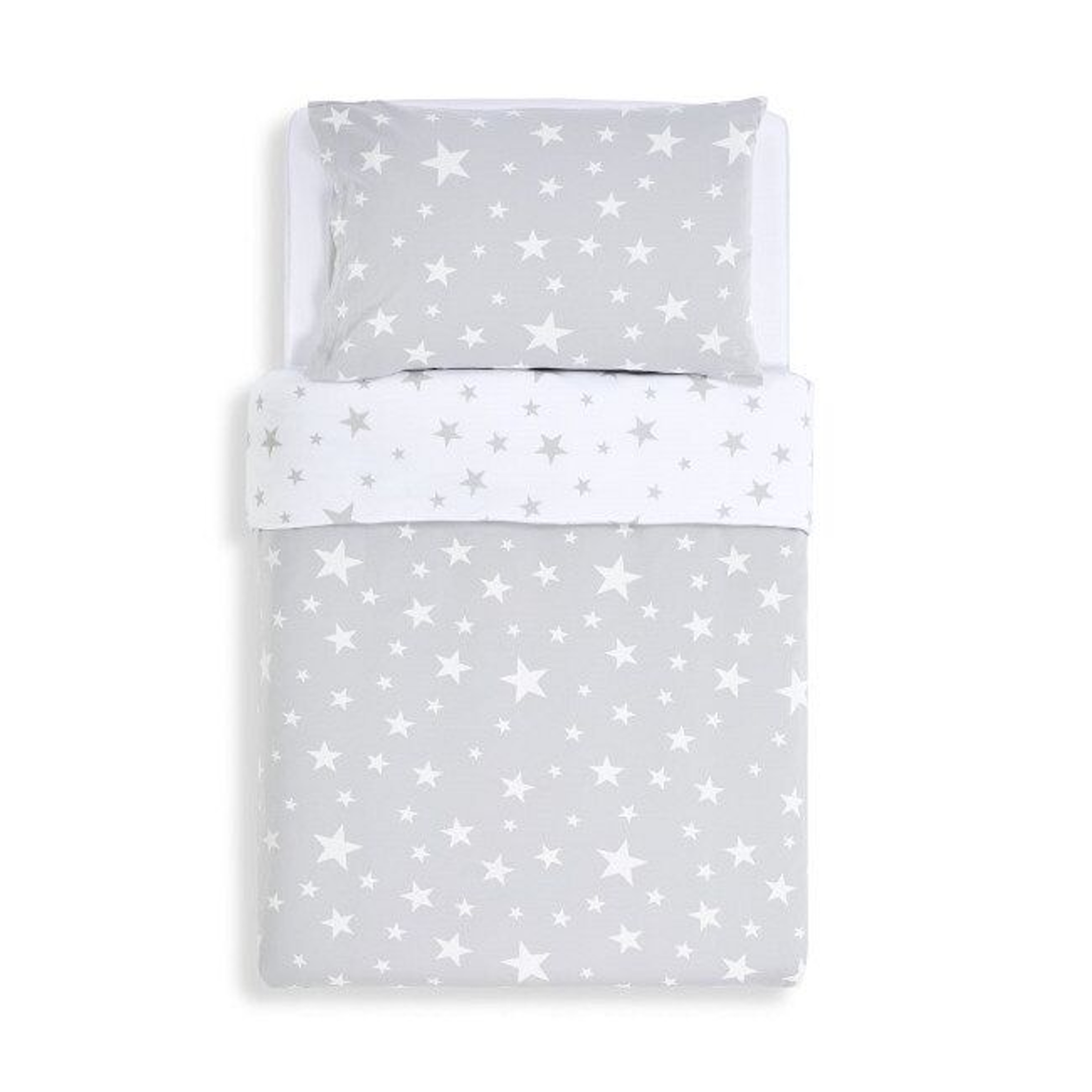 Snüz Duvet Cover + Pillowcase Grey Stars BD028EA