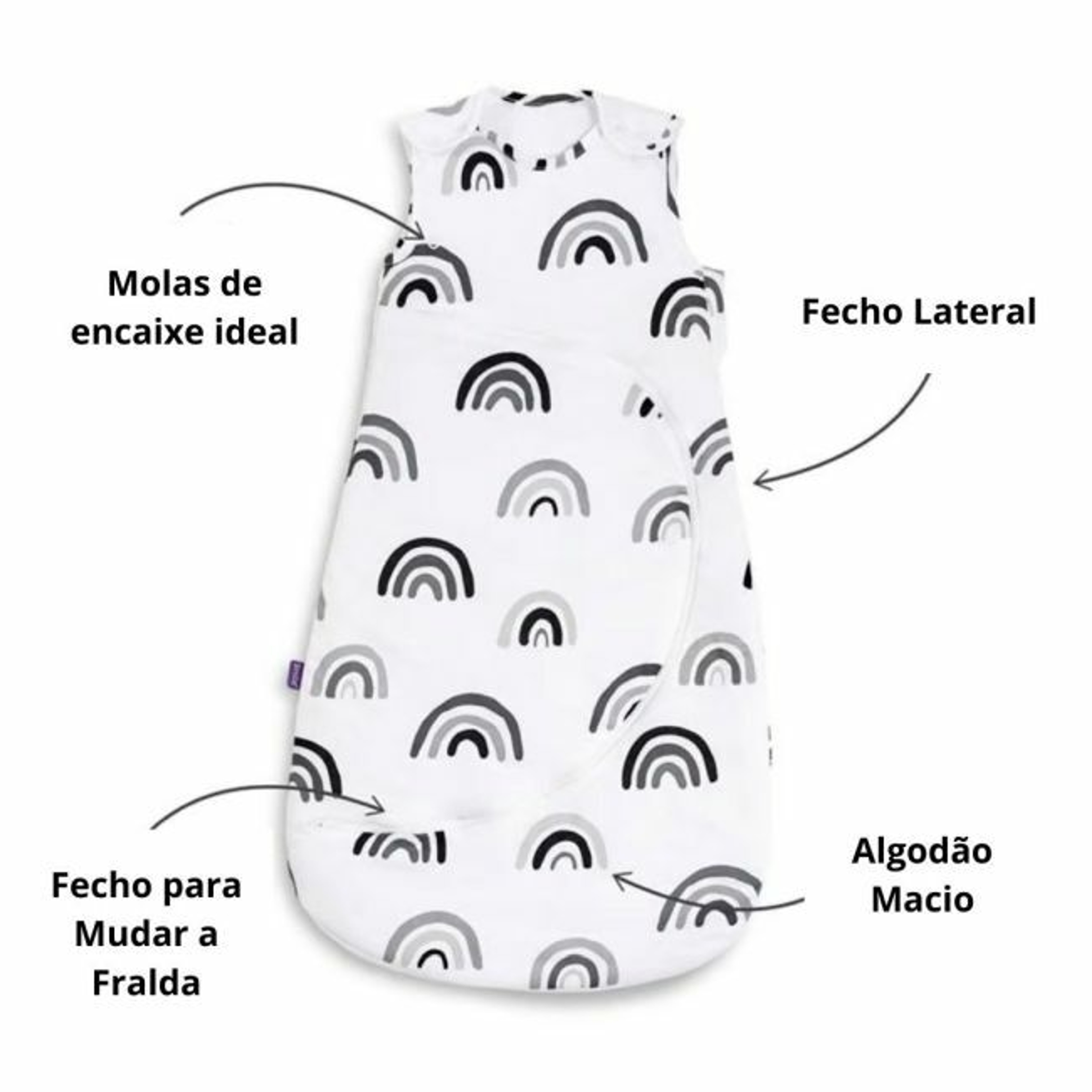 Snüz SnüzPouch Saco de Dormir Mono Rainbow 0-6 1.0 Tog SW007AI