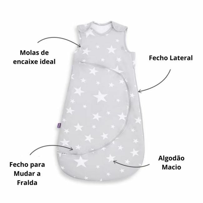 Snüz SnüzPouch Saco de Dormir White Stars 0-6 2.5 TOG SW007BA