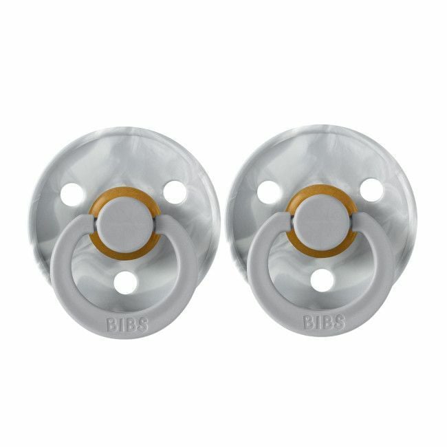 BIBS 2 Colour Tie Dye Round Latex Dummies Cloud/Ivory 0-6M