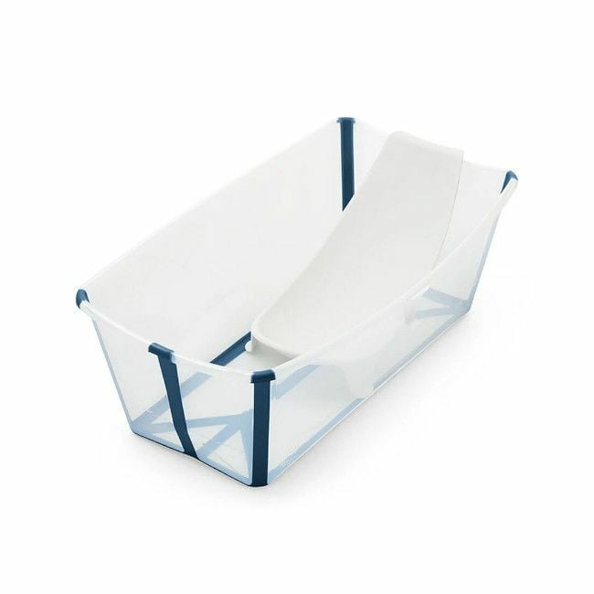 Stokke Flexi Bath + Newborn Support Transparent Blue