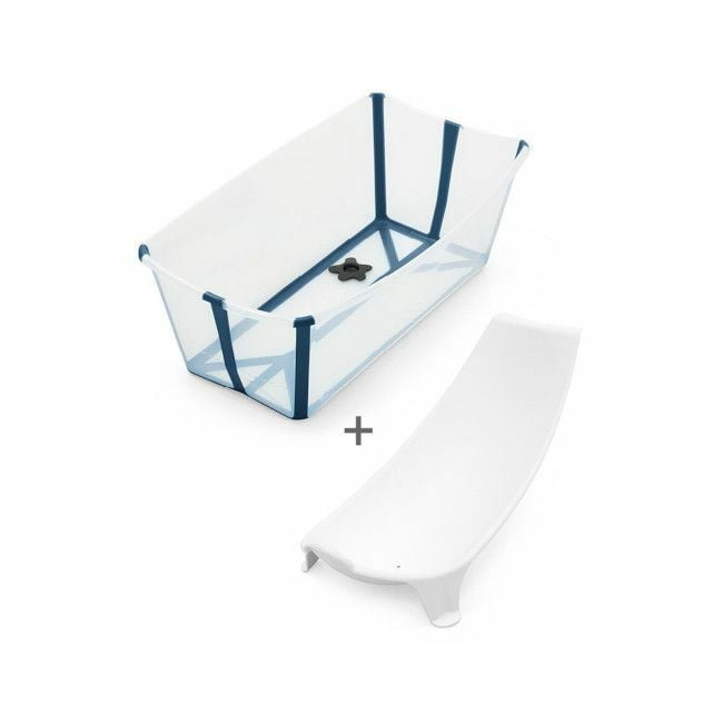 Stokke Banheira Flexi Bath + Suporte Recém-Nascido Transparent Blue