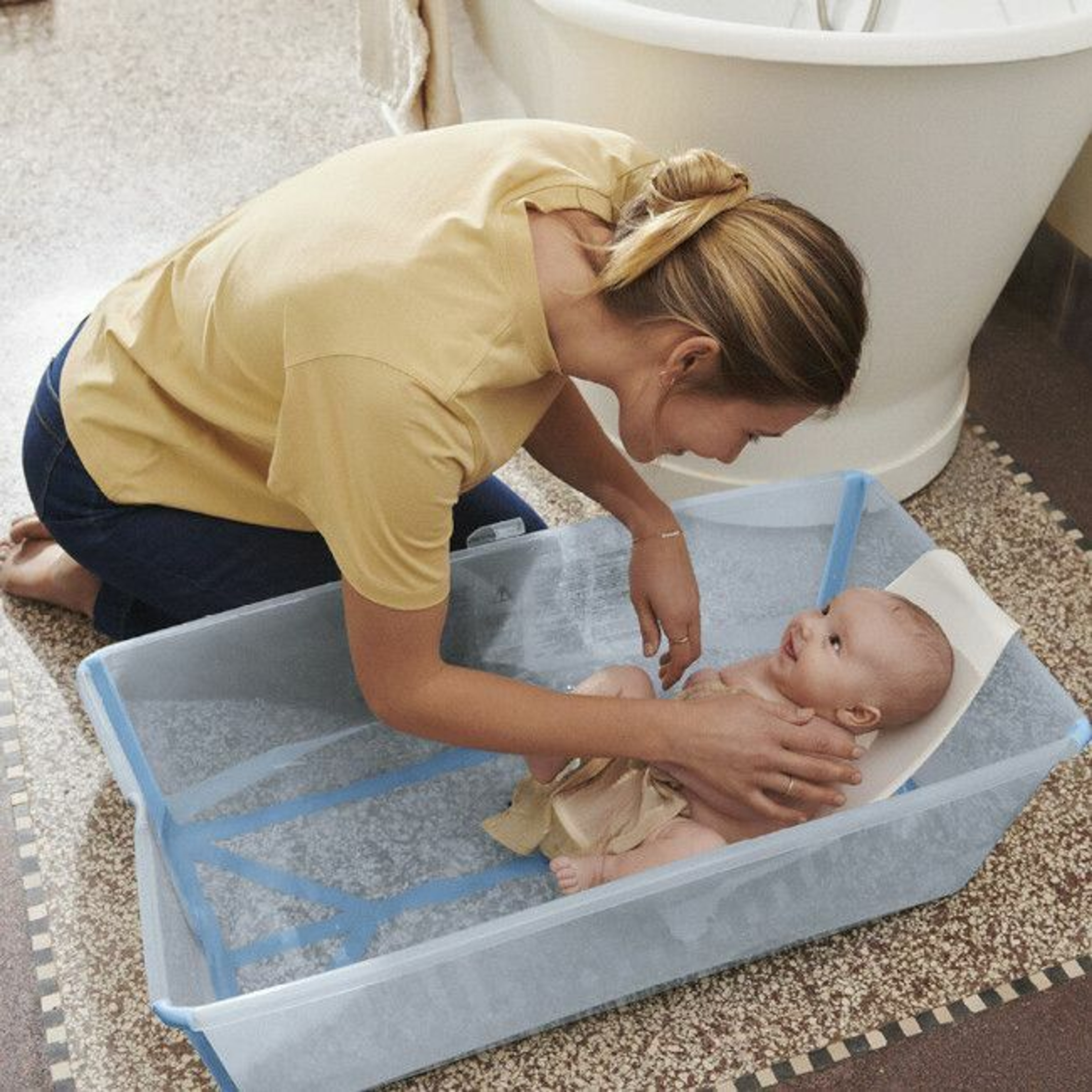 Stokke Banheira Flexi Bath XL + Suporte Recém-Nascido Ocean Blue 639613