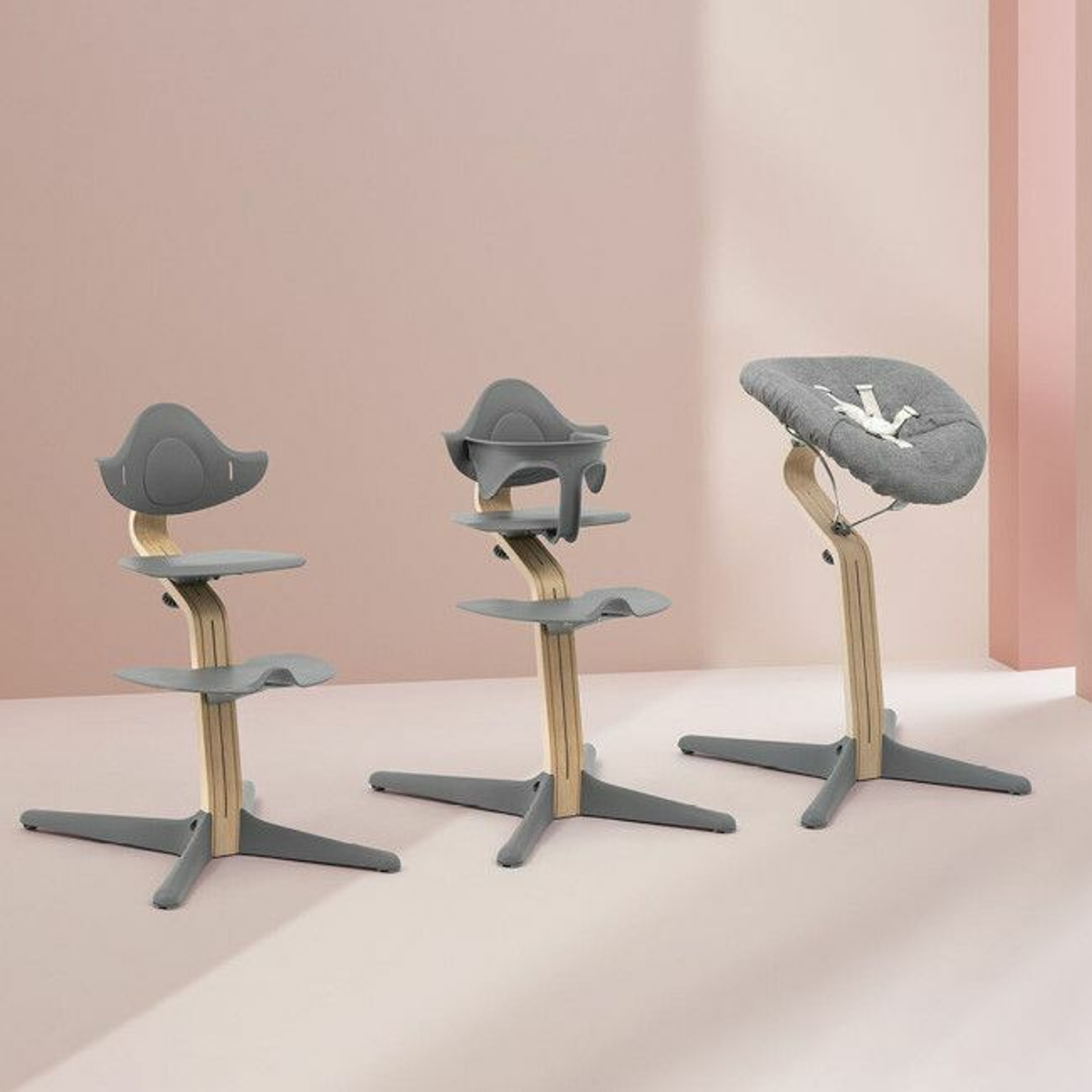 Stokke Cadeira de Papa Nomi Madeira de Carvalho Grey 626603