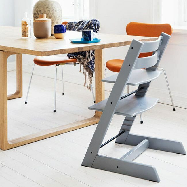 Stokke Cadeira de Papa Tripp Trapp Madeira de Faia Storm Grey 100125