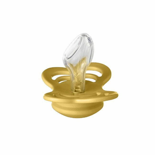 BIBS 2 Chupetas Couture Silicone Anatómica Mustard/Petrol 0-6M