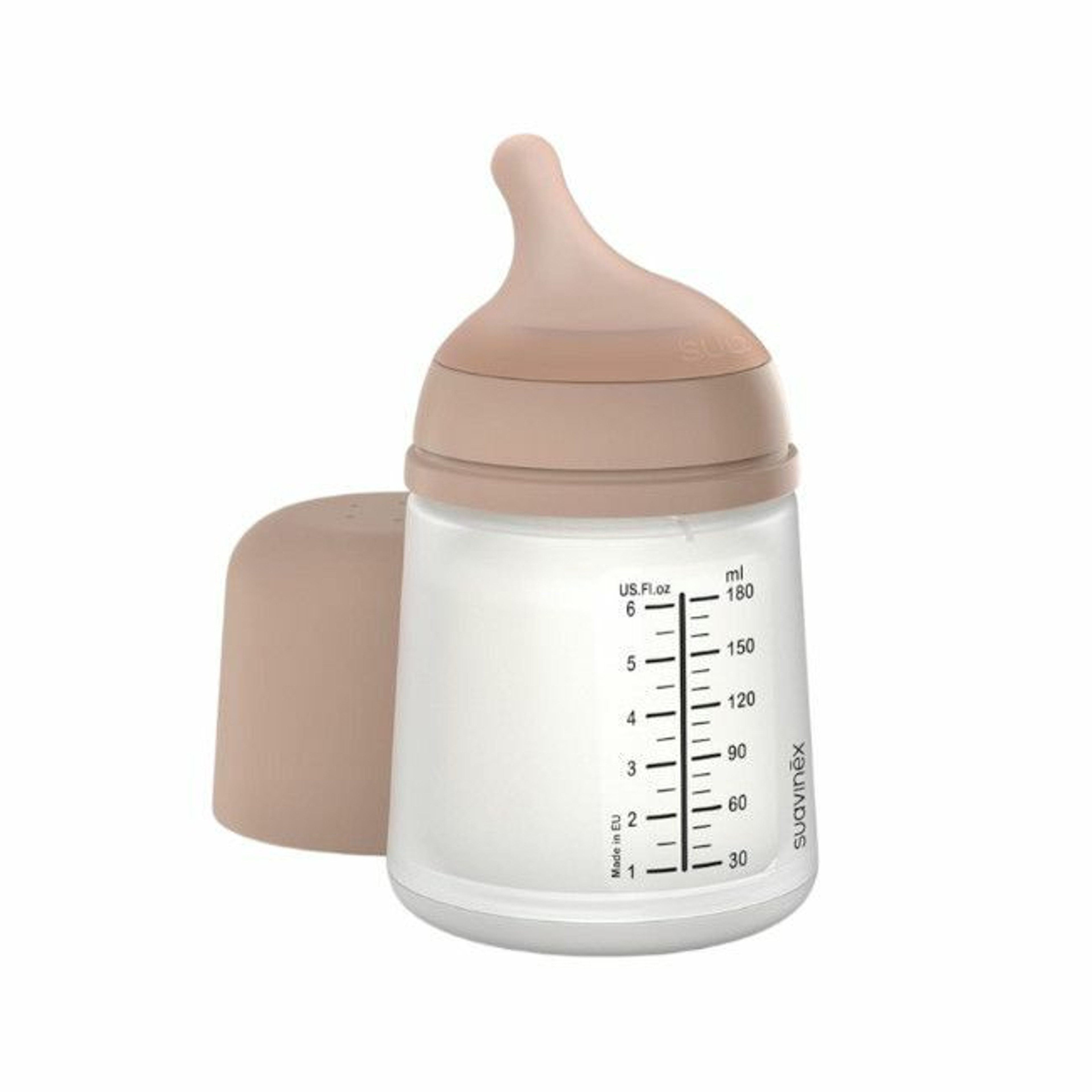 Suavinex Biberão de Silicone 180ml Tetina Zero.Zero Fluxo Adaptável Medium